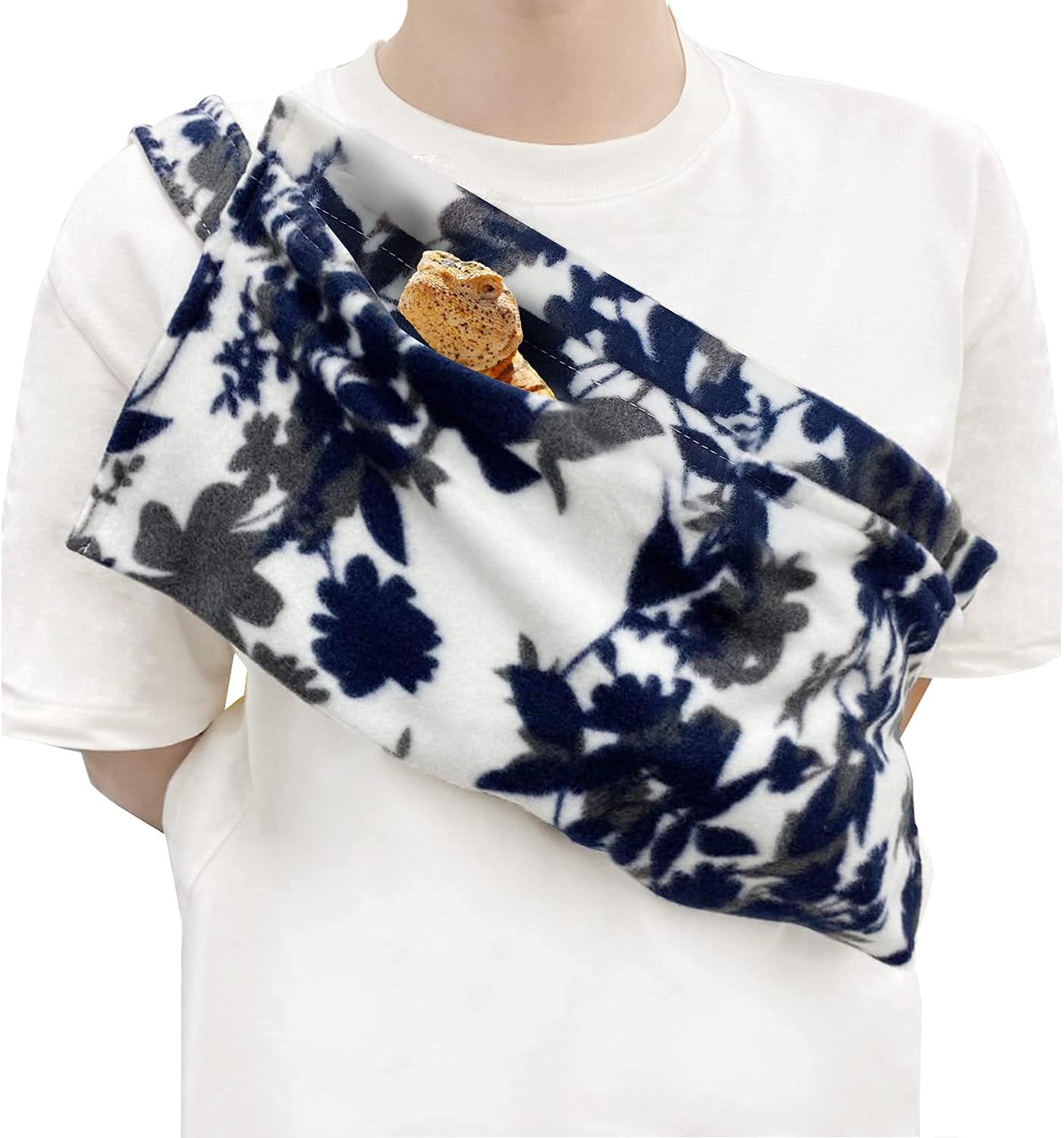 SETHOUS Bearded Dragon Sling Carrier with Adjustable Straps, Soft Warm Bearded Dragon Carrier, Reptile Sling for Lizard Leopard Gecko…