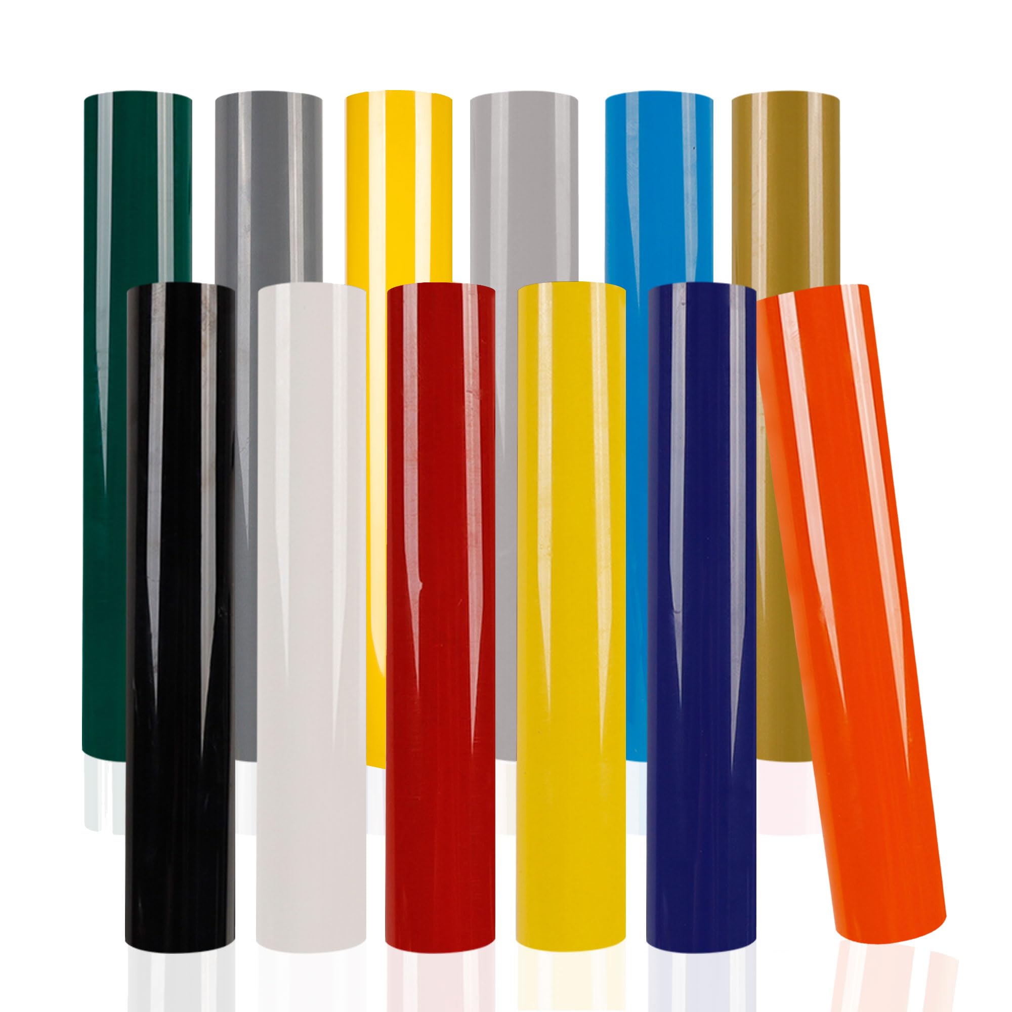 FUNKAKA Heat Transfer Vinyl Bundle, 12 Rolls 12" x 5ft HTV Vinyl