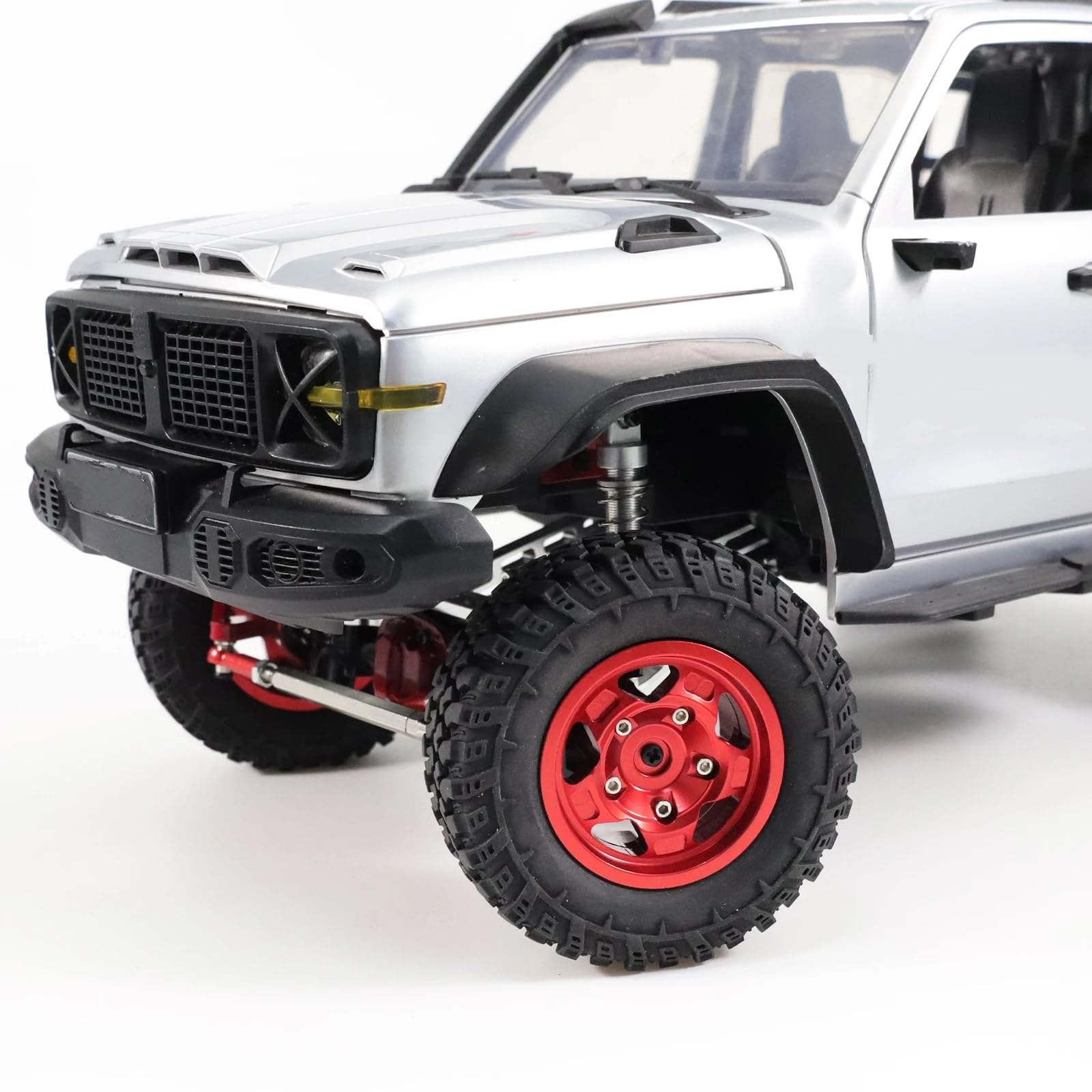 para WPL para FAYEE para MN 99S 98 MN300 4 Uds Neumáticos Ruedas Metal con Cerraduras Cuentas Coches RC Modificación Mejora Accesorios Modelo RC Rueda Neumáticos