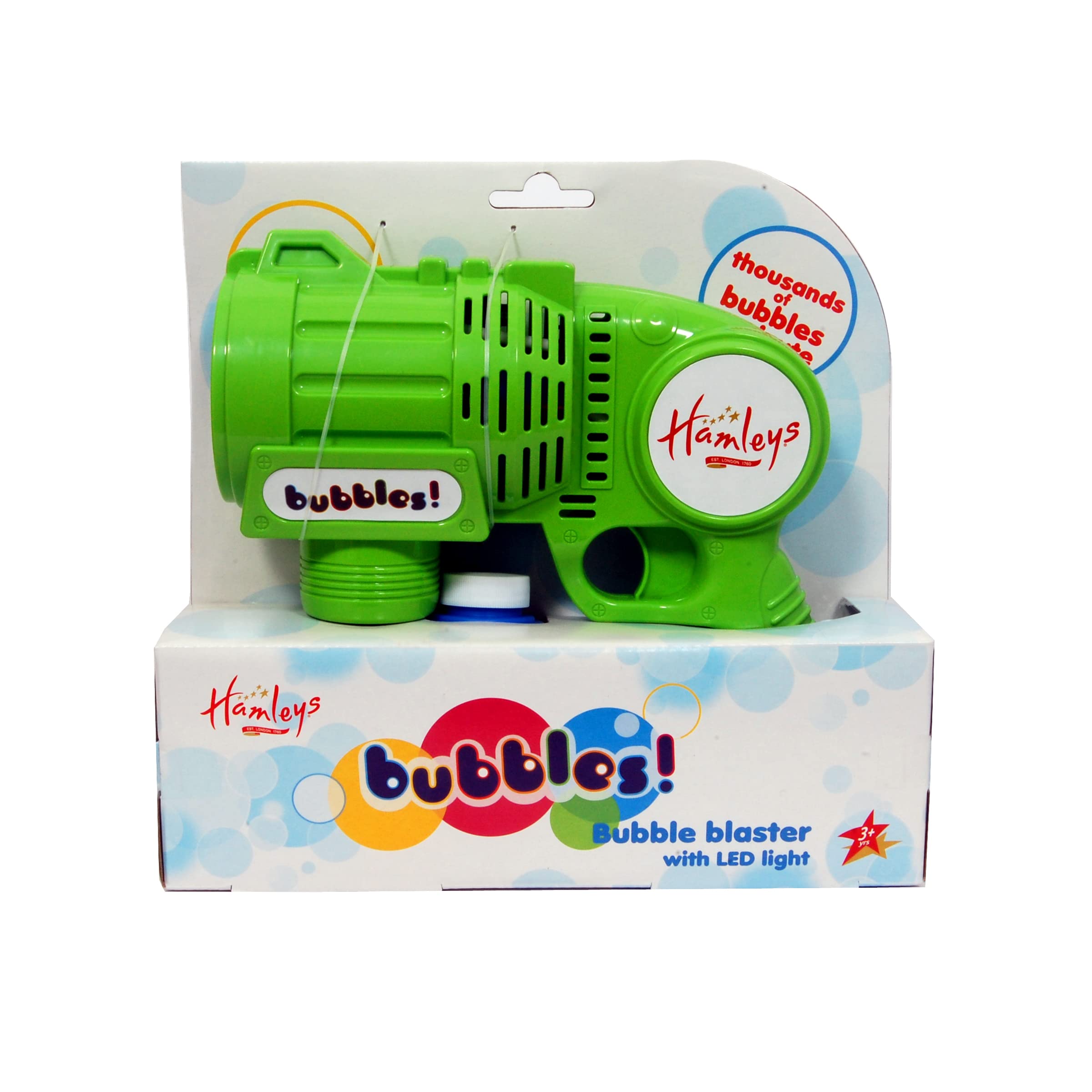 Hamleys Bubble Blaster for Kids with 1 Bubble Solution | Bubble Play Toy for Fun Indoor/Outdoor Bubble Machine for Kids 3Y+ | Perfect for Birthday Parties & Summer Outdoor Fun or Party (Green) - Image 5 thumbnail