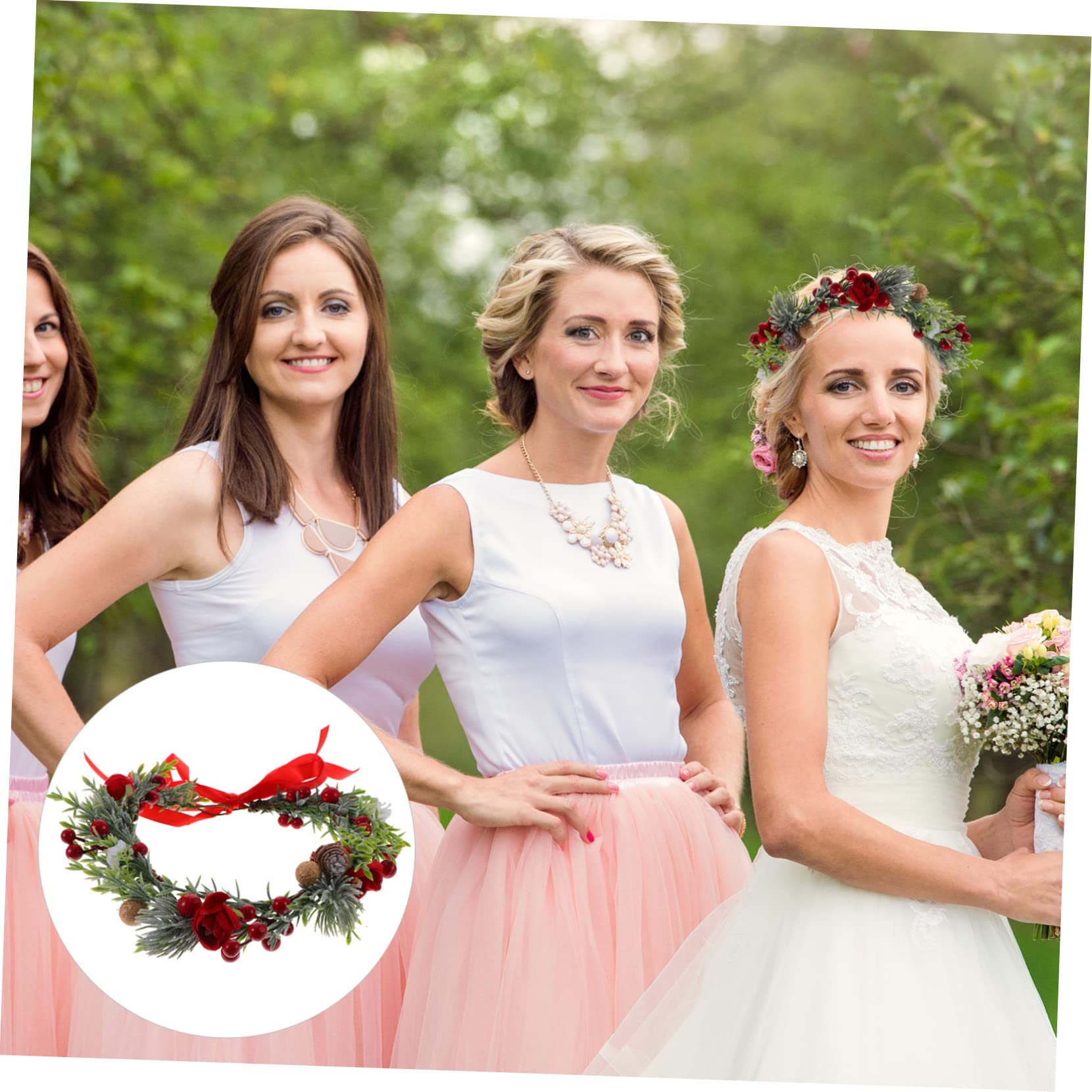 VALICLUD 5stücke Künstliche Blumenkrone Haarschmuck Mit Blattdesign Elegantes Stirnband Für Hochzeiten Festivals Und Kostüme Boho-inspiration Für Damen Leicht Und Bequem Für