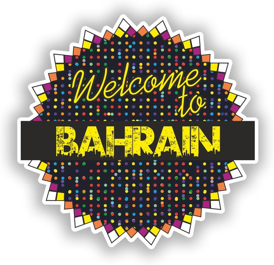 2 x 20cm/200mm Welcome to Bahrain Vinyl Stickers Travel Luggage #7787