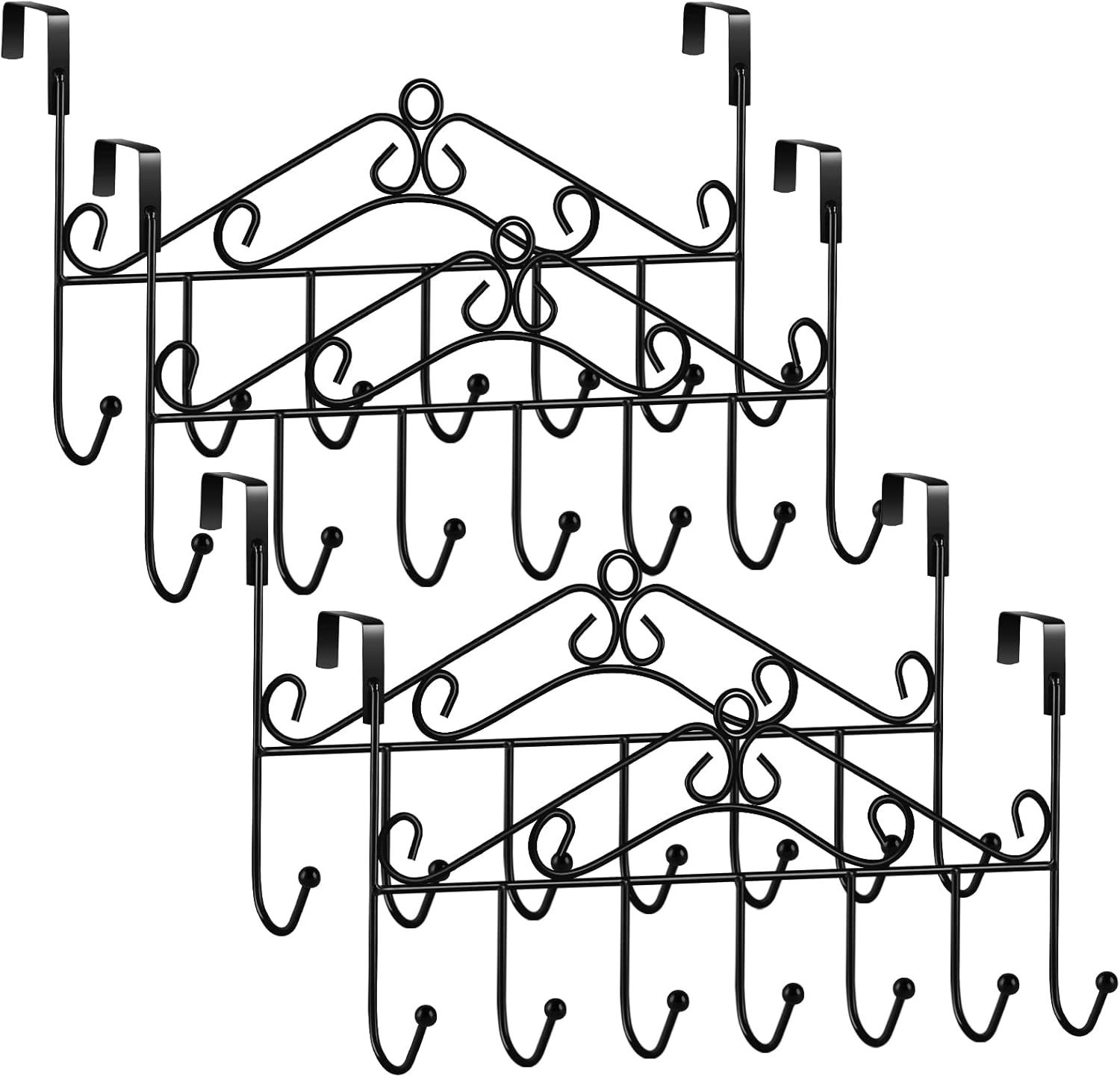 4 Pack Over The Door Hooks Hanger,Over The Door Towel Rack