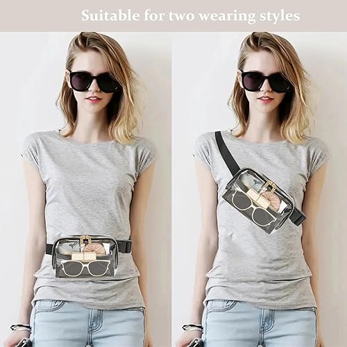 Miniatura 2 de Riñoneras cruzadas impermeables para mujer, bolsa de cinturón de moda para mujeres y hombres, riñonera con correa ajustable para senderismo al aire