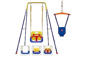 2-in-1 Caminador Bebé con Columpio y Brincador