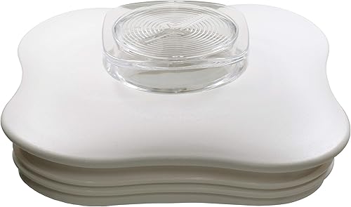 Tapa de licuadora y tapa central para tarros de licuadora Oster en forma de hoja de trébol, color blanco