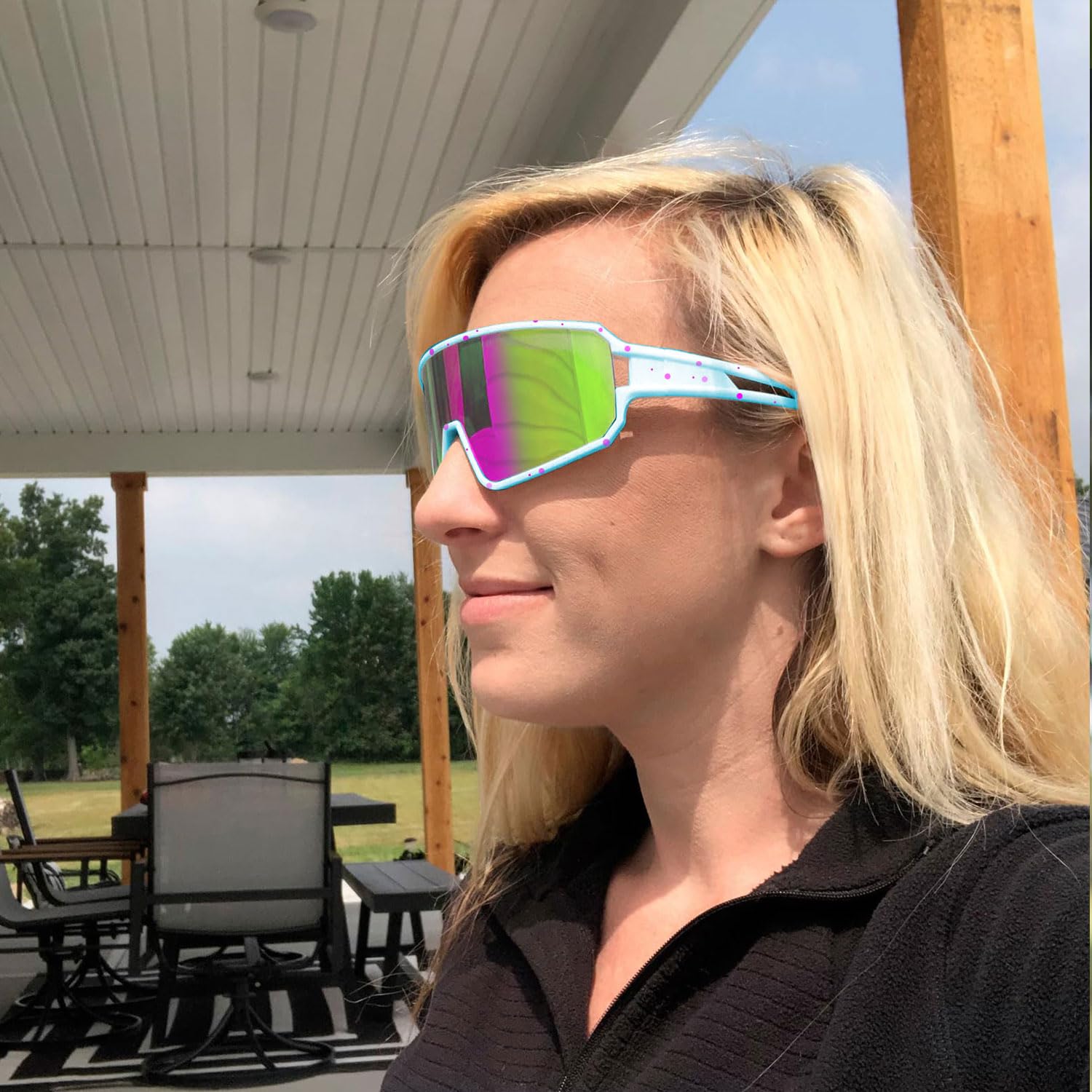 SPOSUNE Polarized Cycling Glasses for Men Women UV400 Bike Sunglasses - Sport Eyewear for Bicycle Baseball Running MTB - Image 2