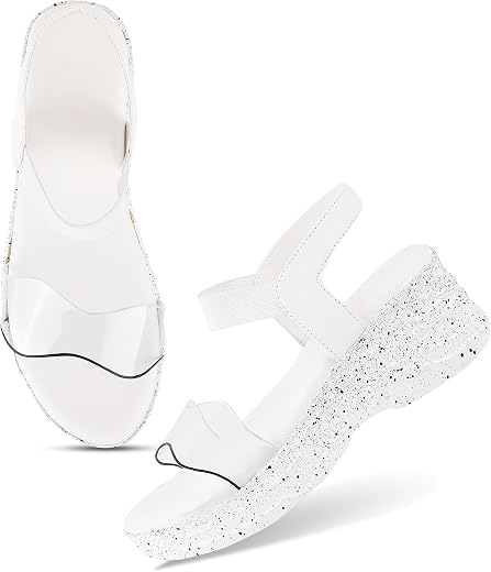 JM LOOKS Fashion Casual Attractive Design wedges Heel Fancy Solid Comfortable Sole For Womens &amp; Girls