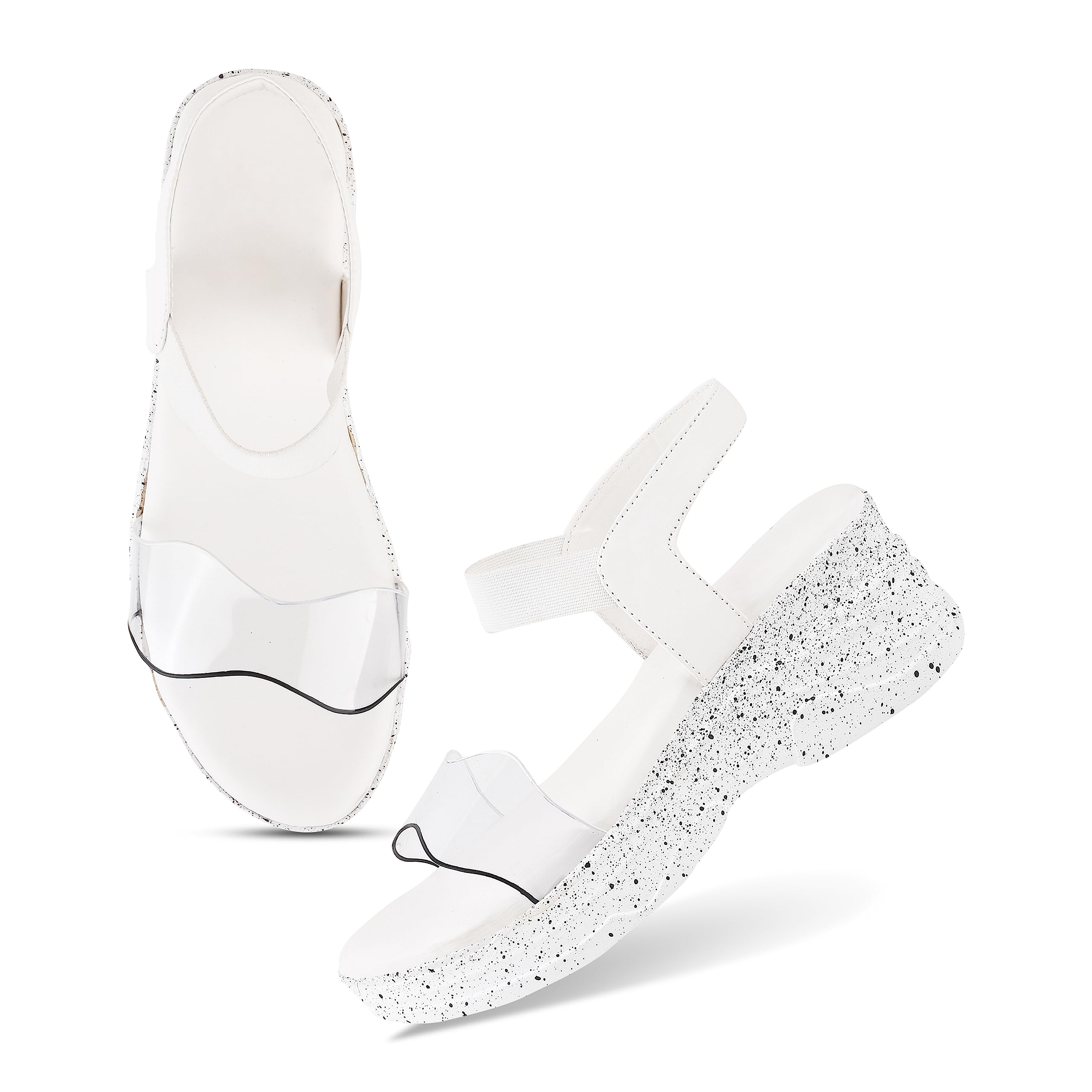 JM LOOKS Fashion white Casual Premium Design wedges Heel Fancy Solid Comfortable Sole For Womens & Girls (B0C9TQ71X9) Amazon Price History, Amazon Price Tracker