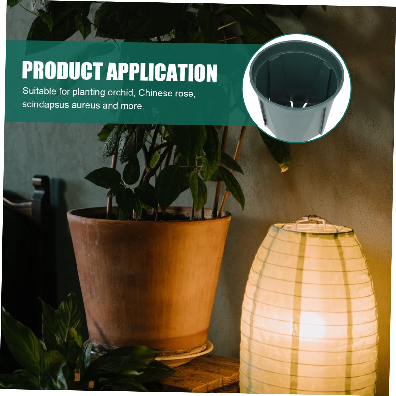 5pièces Pots De Plastique avec Et Aérations Idéaux pour Jardinage Intérieur Et Extérieur Conception Et Respirante Couleur Verte