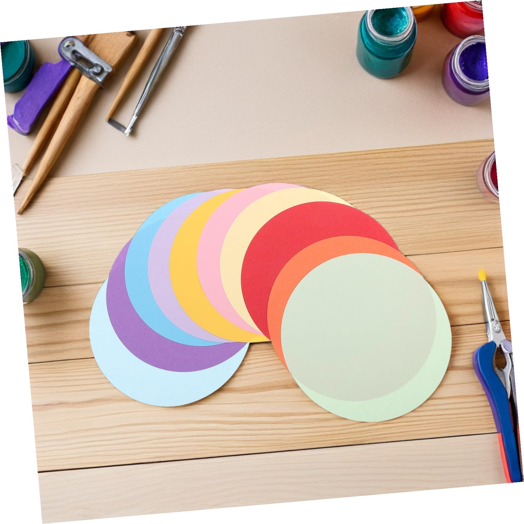 COHEALI 300 Pezzi Carta Colorata Rotonda Carta per Origami Fatta Mano Cartoncino per Lavoretti Progetti Artistici