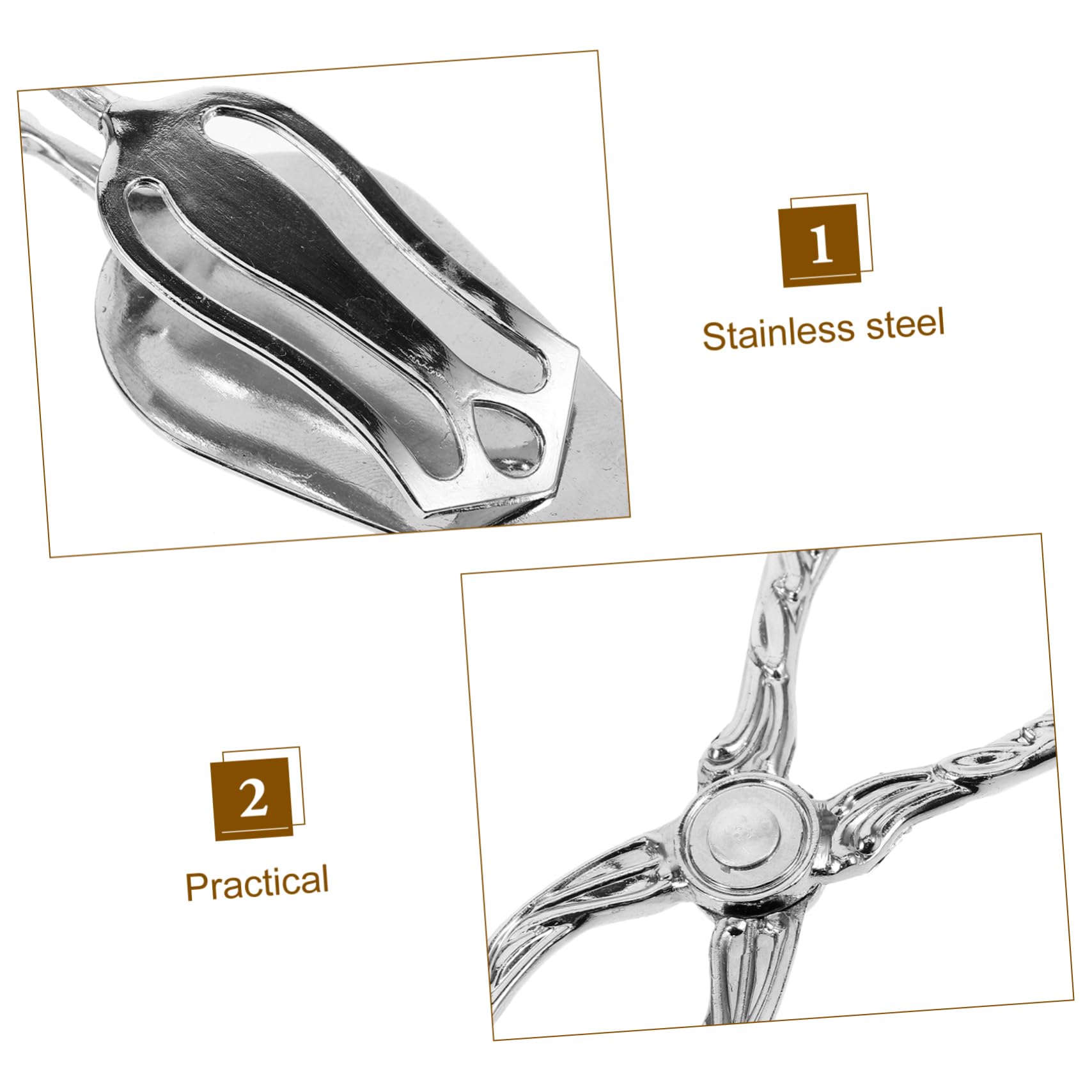 4 Piezas Pinzas Buffet de Inoxidable para Cocina Servicio y Barbacoa Tenazas para Ensalada Pan Pasteles y Carne Herramienta Resistente y Fácil de Limpiar