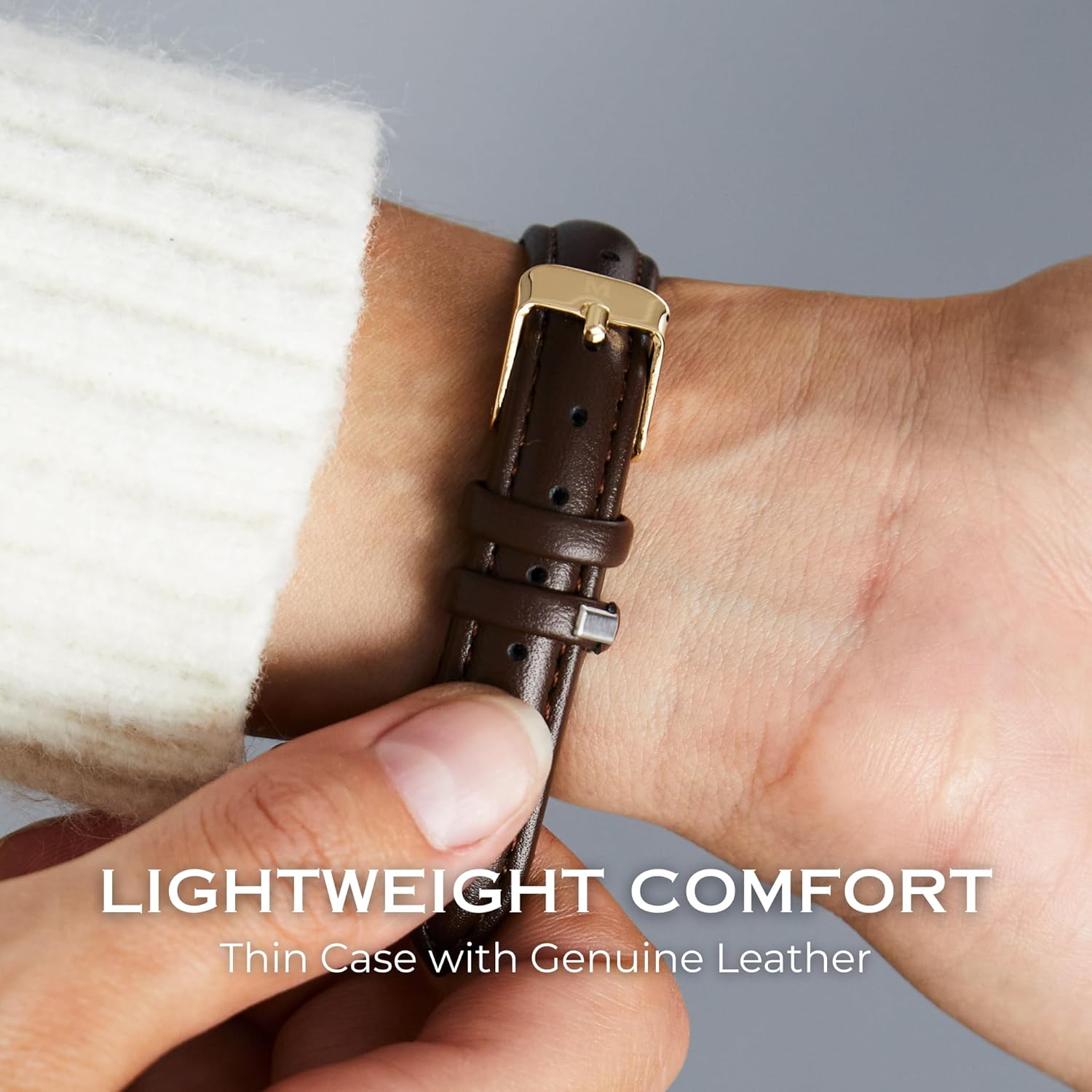 Miykon Minimalist Vintage Watches for Women – Small Dainty Cute Ladies Analog Watch with Genuine Leather Strap – Japanese Quartz, Waterproof to 100ft - Image 4