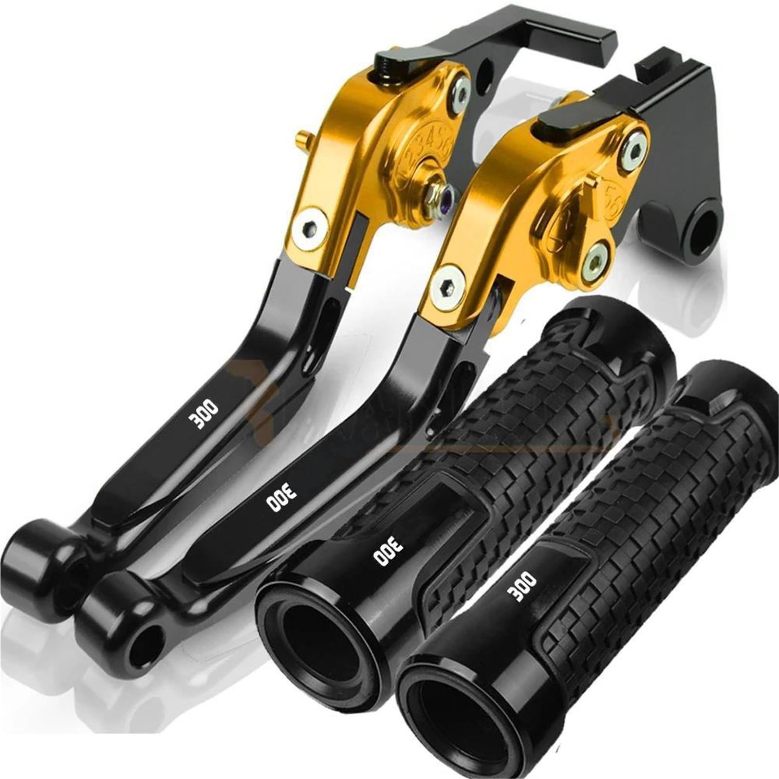 Tgvselpj Yellow Motorcycle Part Motorcycle Extendable Adjustable Clutch Brake Levers Controller Lever Handle For H-Onda Cbr300r 2014-2018(Yellow)