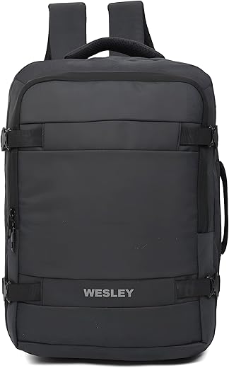 Wesley Luxur 45 Ltrs Overnighter Expandable Travel Laptop Backpack, Flight Cabin Approved Carry On with 16 inch Laptop Compartment, Anti Theft…