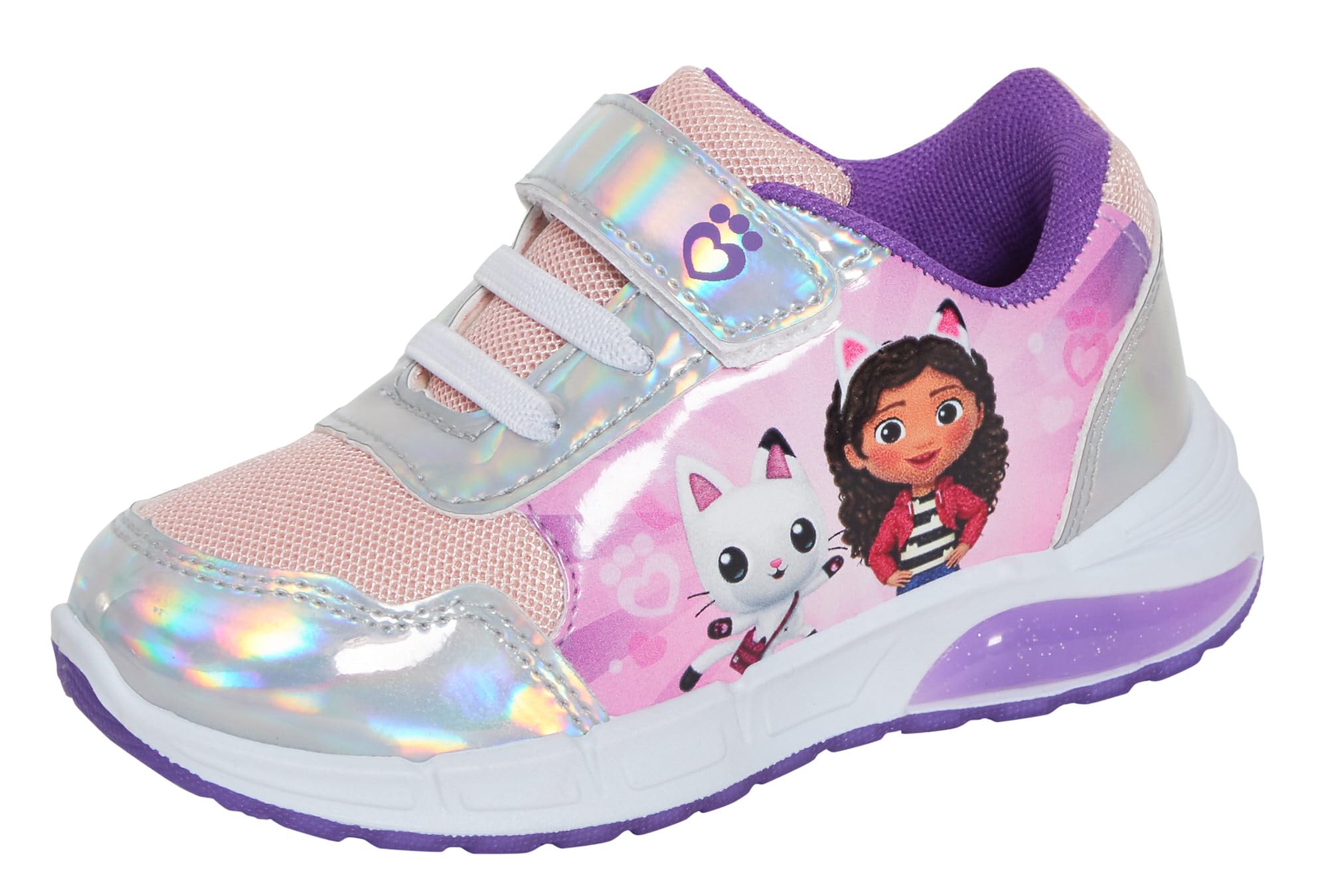 Gabby's Dollhouse Scarpe da ginnastica luminose per ragazze, facili da allacciare, con luci LED lampeggianti, Multi, 30 EU