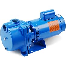 GT15 Self-Priming Centrifugal Pump Fit For Agricultural & Landscape Irrigation - 1.5HP Single Phase Cast Iron Water Pump