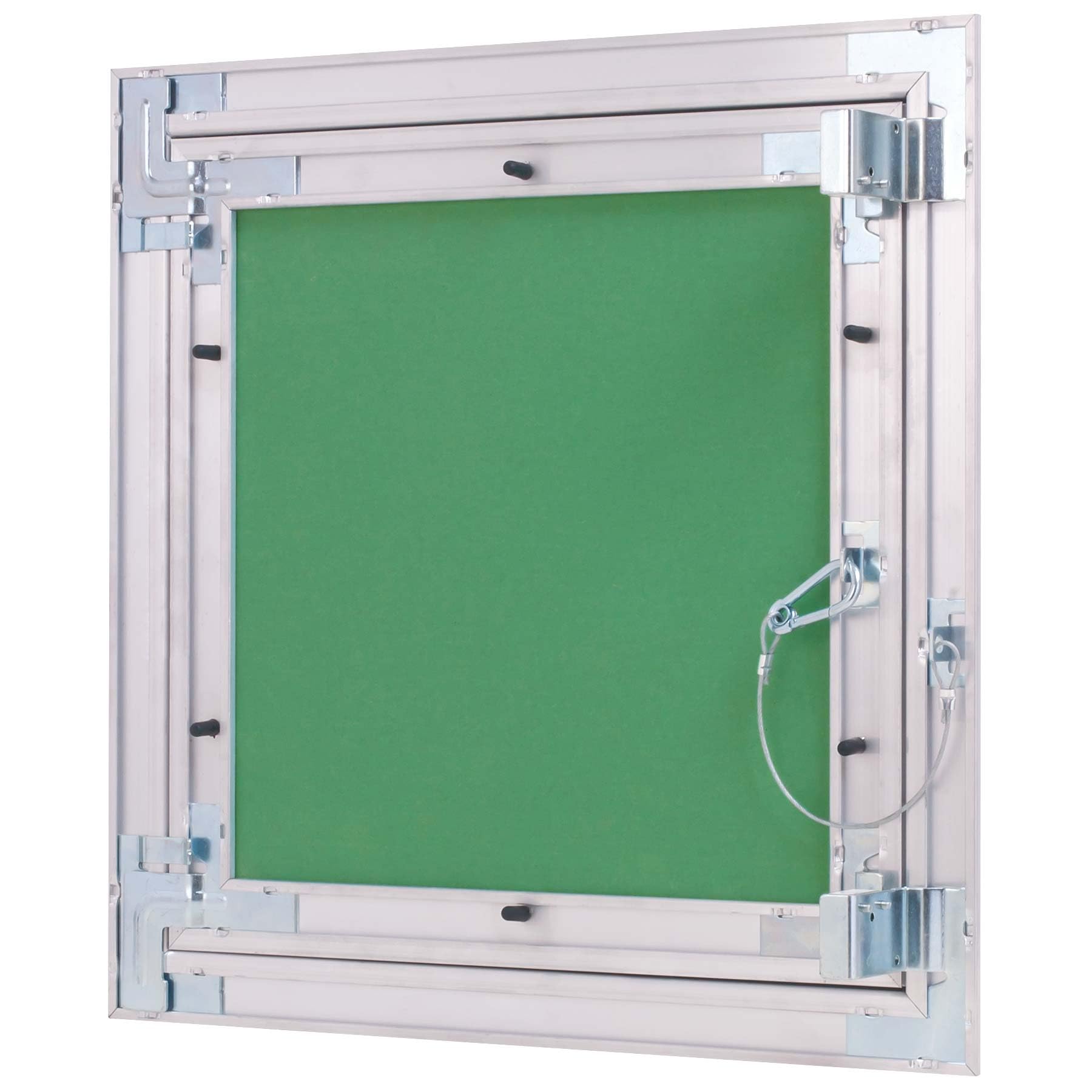 Revisionsklappe Trockenbau 300 x 300 mm – Revisionstür - Wartungsklappe mit 25 mm imprägnierter GK-Einlage und Druckverschluss – aus korrosionsbeständigem Aluminium – befliesbar – MW multi werkzeug