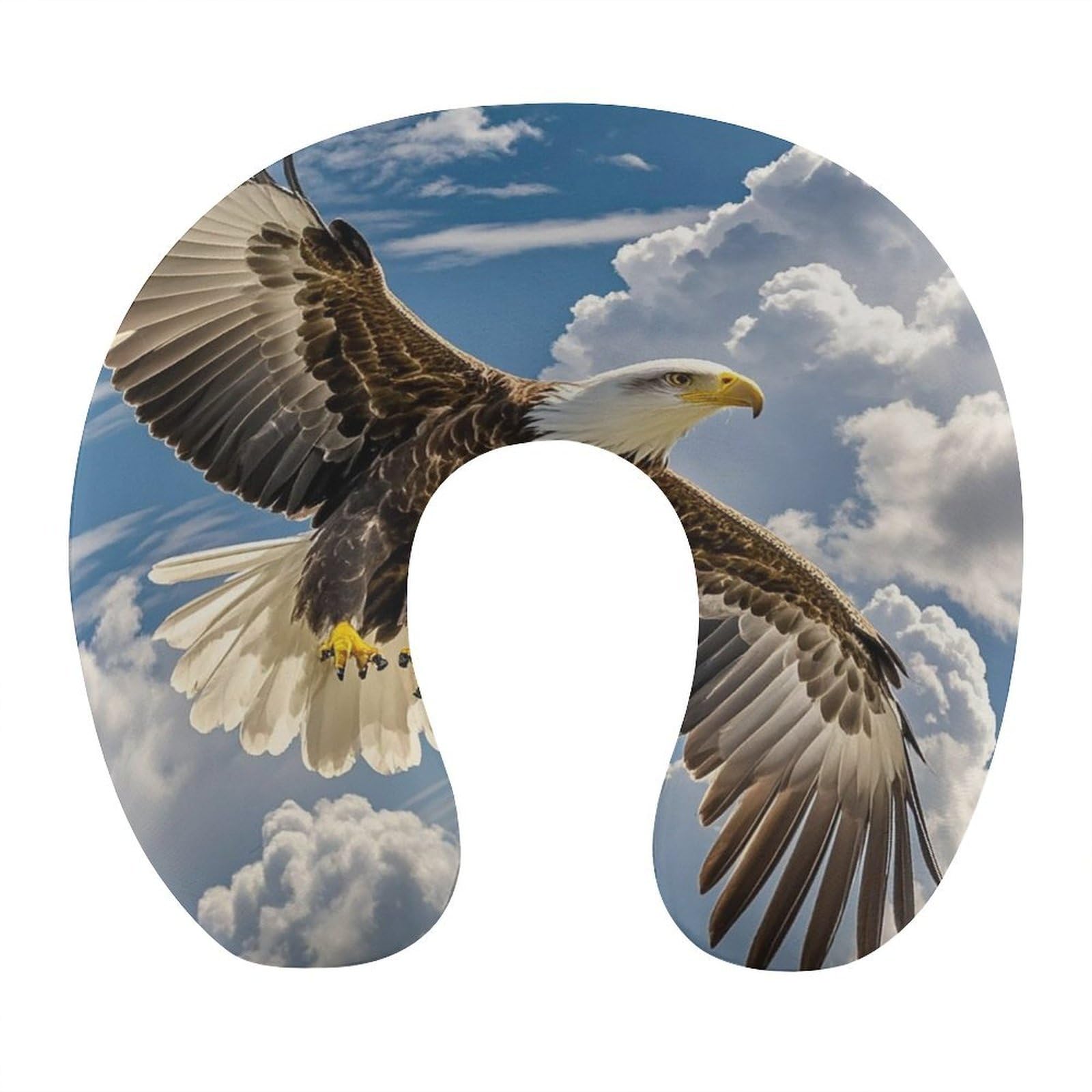 FekiLoot an Eagle Travel Pillow U Shaped Neck Pillow Comfortable Memory Foam Pillow Portable Soft Headrest Lightweight Neck and Head Support for Planes Trains Self-Driving Cars