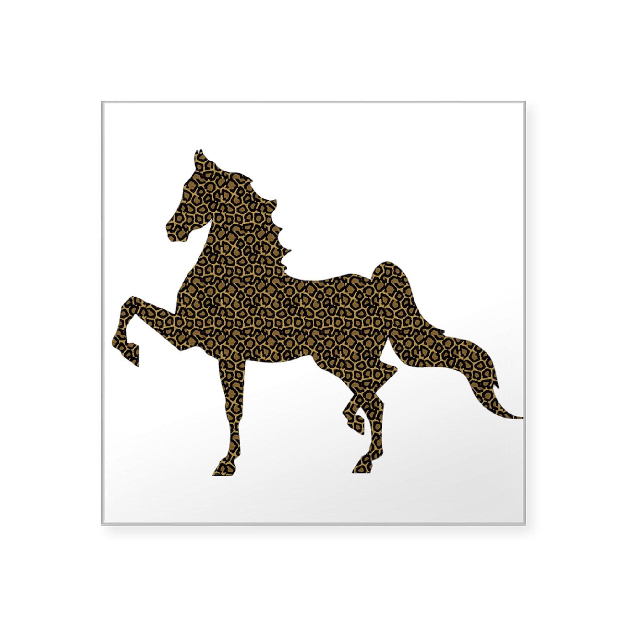 CafePress American Saddlebred Leopard Sticker Square Bumper Sticker Car Decal