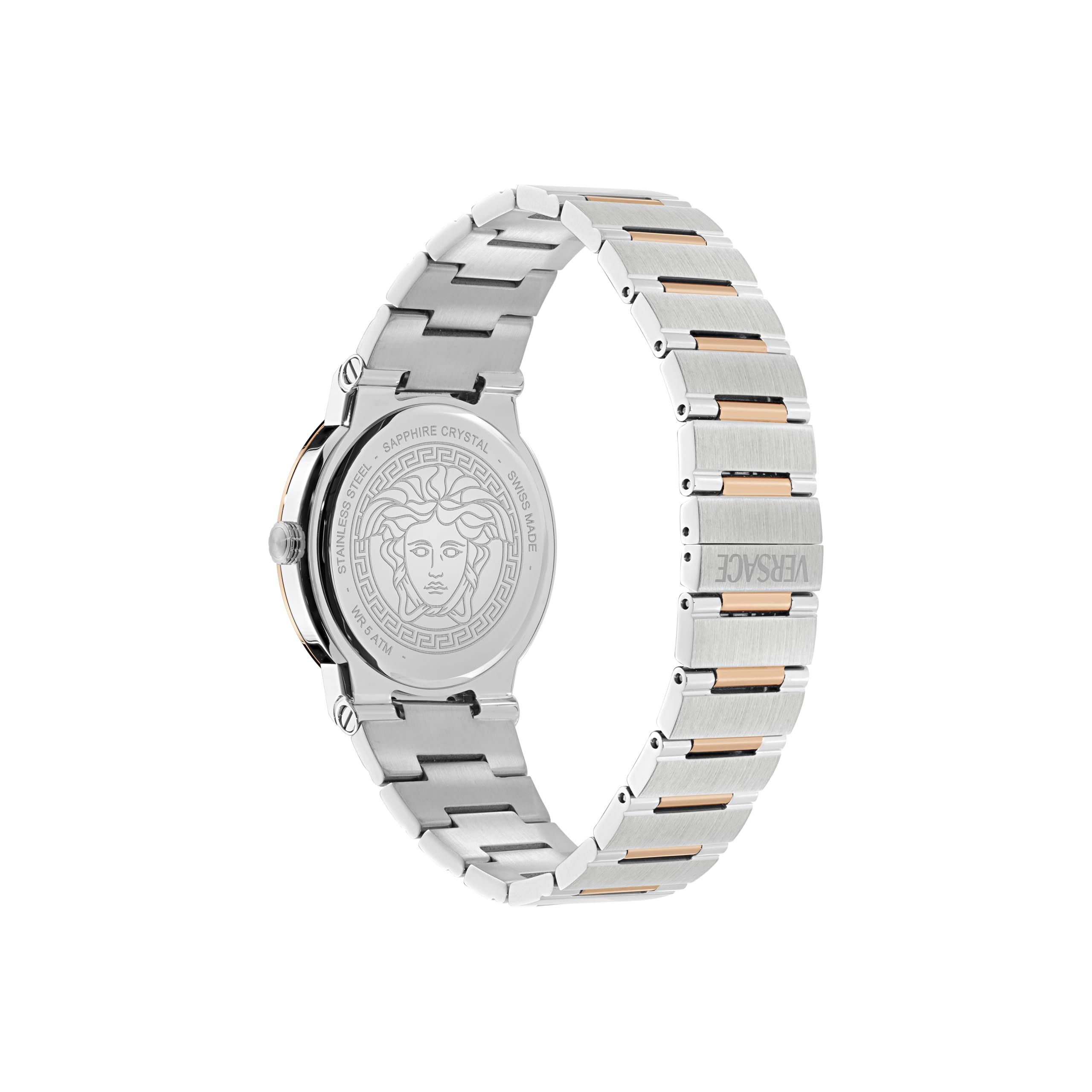 Versace Greca Logo Aereo Swiss Made - Reloj de Pulsera analógico de Cuarzo para Hombre
