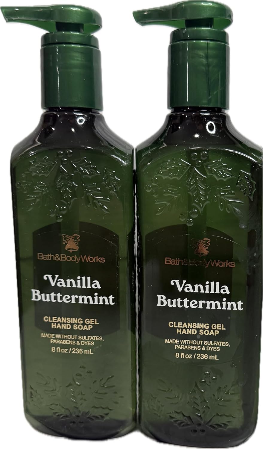 Bath and Body Works Vanilla Buttermint Cleansing Gel Hand Soap 8 Ounces Each Pack of 2