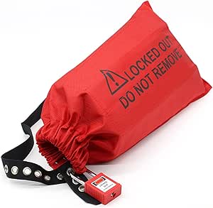Amazon.co.jp: Vehicle Safety Lockout Bag with Red Warning Sign, Lockout ...