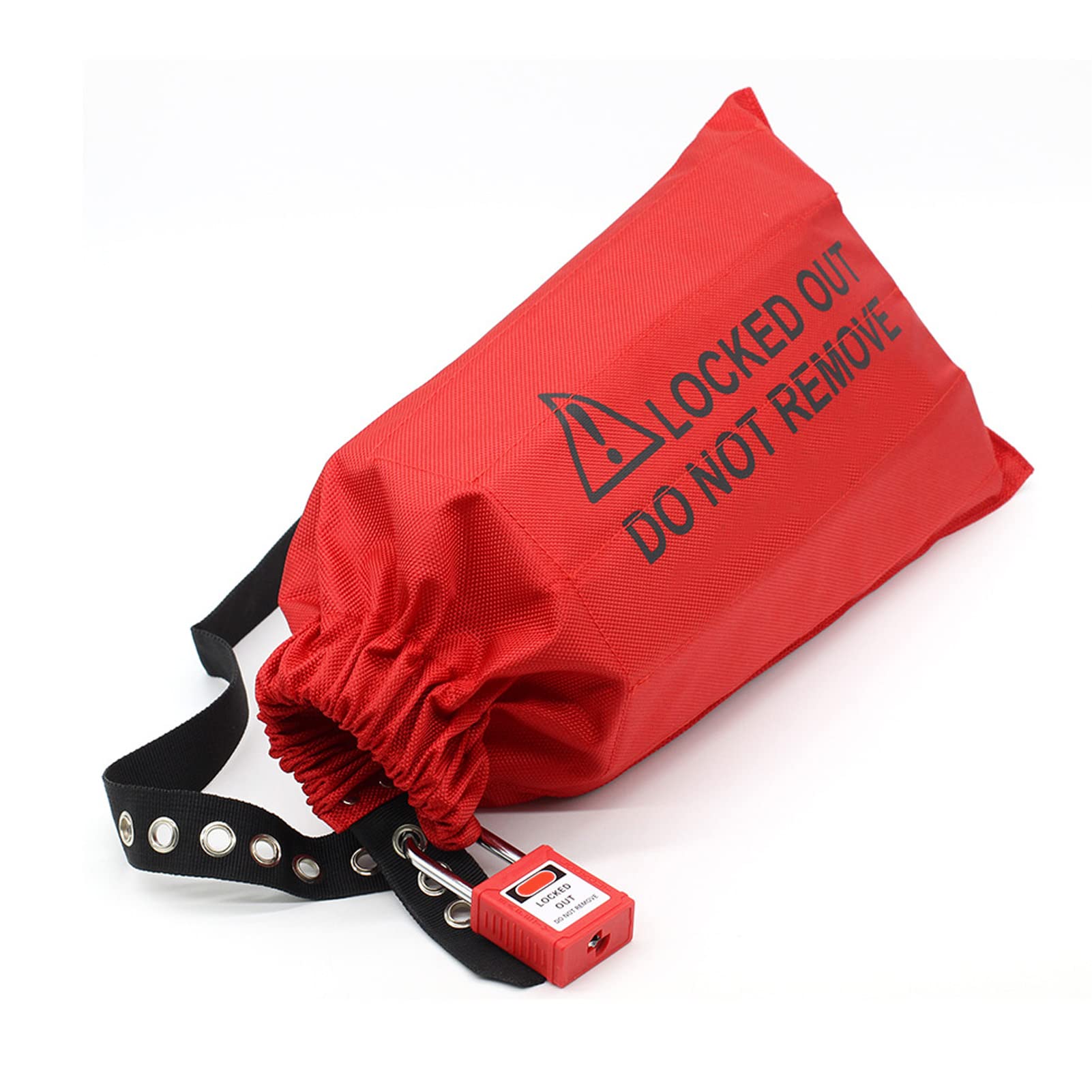 Syrisora ​​Safety Lockout Bag, Verschleißfeste Rote Warnschilder Fahrzeug-Controller-Knopf