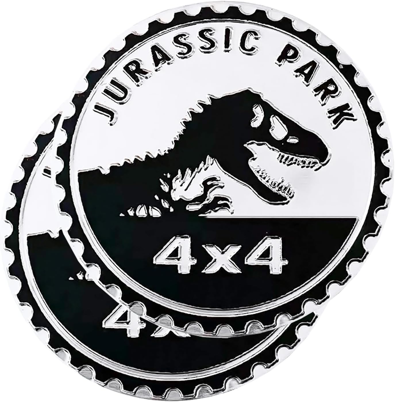 Rubber Duckies Pair (2) JURASSIC Rated Fender Badges Fits JEEP WRANGLER YJ JL JK TJ CJ Emblem E Jeep Ducks - Foto 3