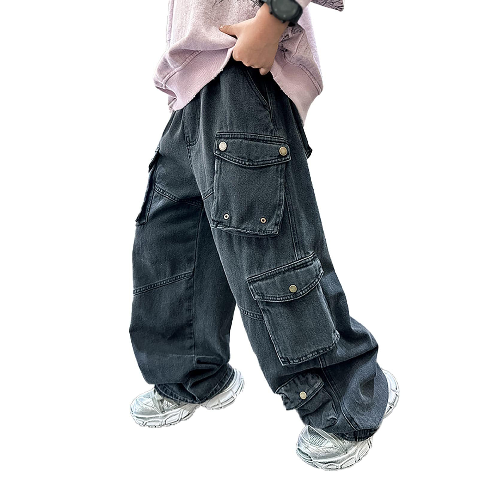 Pantalon Elastico Vaquero Ni?o Invierno Baggy Largo Jeans