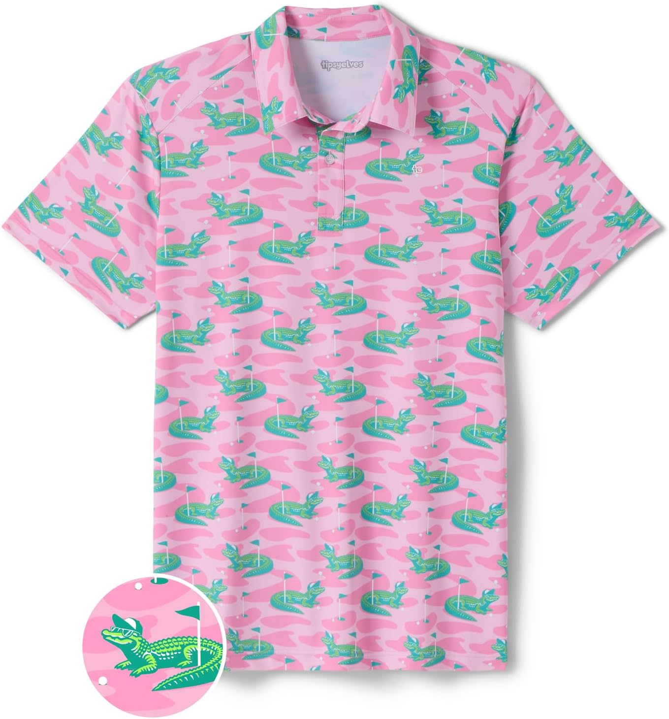 Tipsy Elves Golf Shirts for Men - Performance Athletic Fit Men's Golf Polo Shirts for Men w/Moisture Wicking Stretch Fabric - Image 9