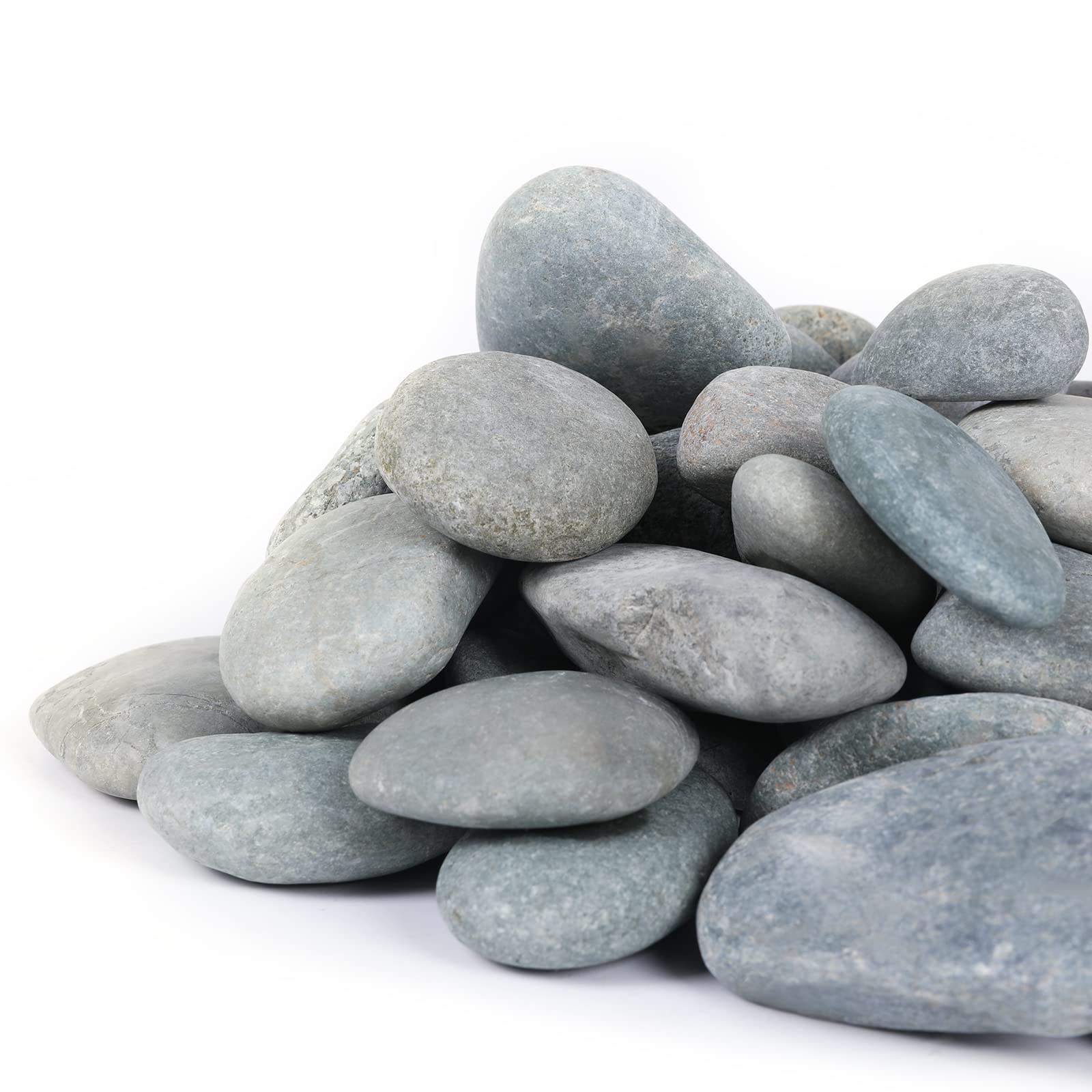 Ausluru 20LB Stones Pebbles River Rocks, 100% Natural Hand-Picked Premium Decorative Pebbles, Ideal for Garden Landscaping, Home Decor, Aquariums, Painting, Crafting and Gifts (Green, 20 Pounds)