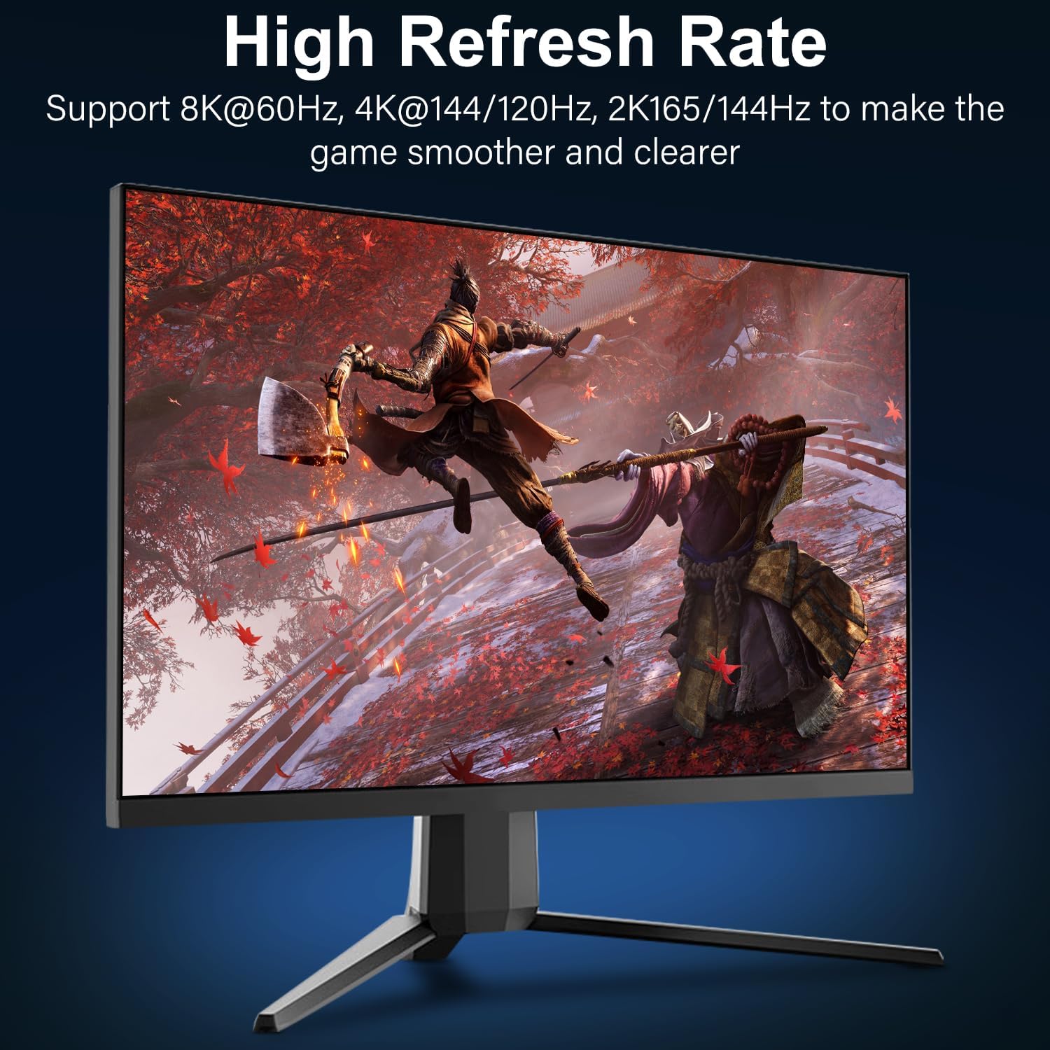 Cable DP 1,4 De Ángulo Recto Ascendente 8K @ 60Hz 4K @ 144Hz, Cable Adaptador DisplayPort En Ángulo De 90 Grados for Monitor De Juegos(Left DP Connector-1.5m)