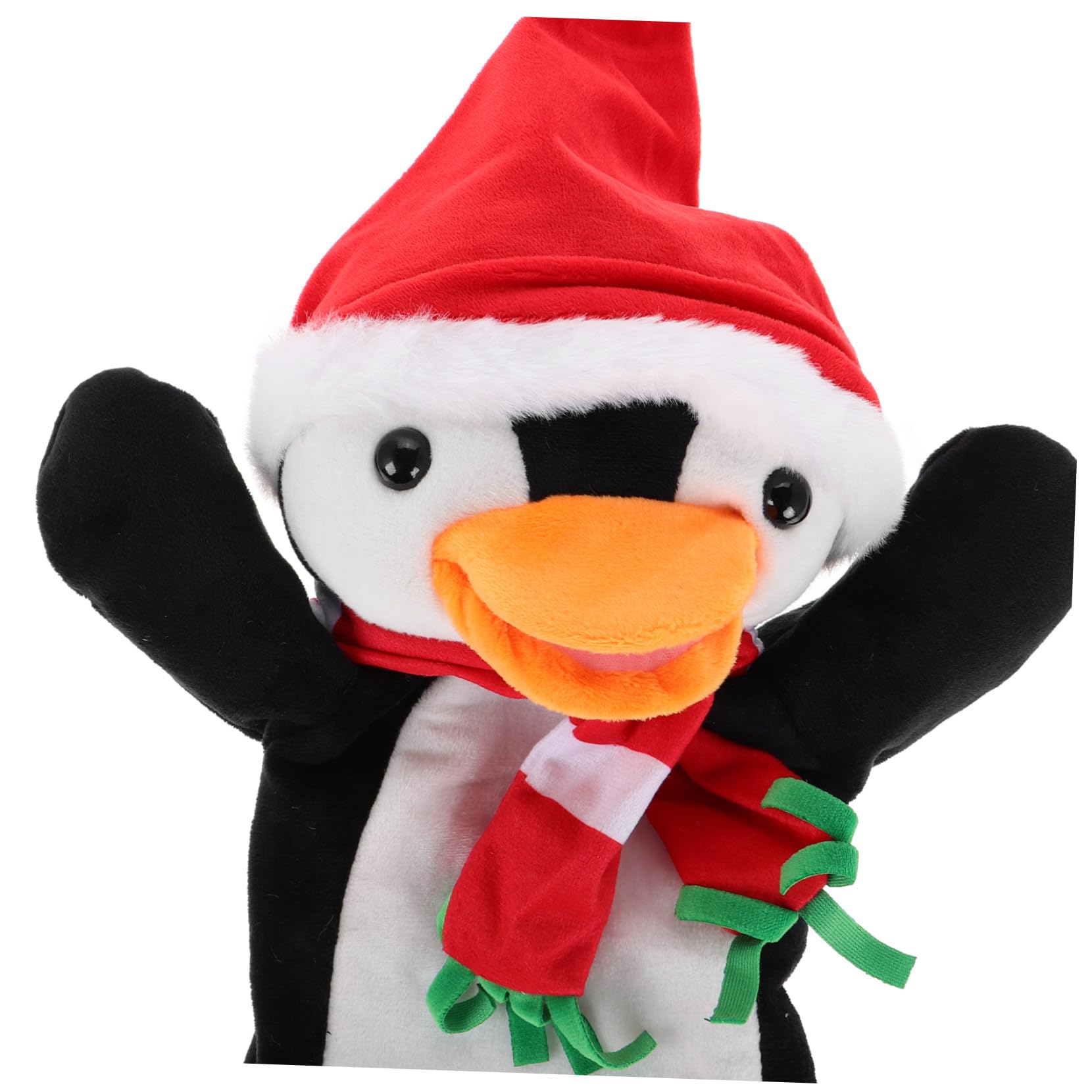 Beaupretty 4 Piezas Muñeco de Mano Pingüino de Peluche para Marioneta de Dedo Interactiva para Cuentos Navideños Juguete de Felpa para Familiares y Decoraciones Festivas