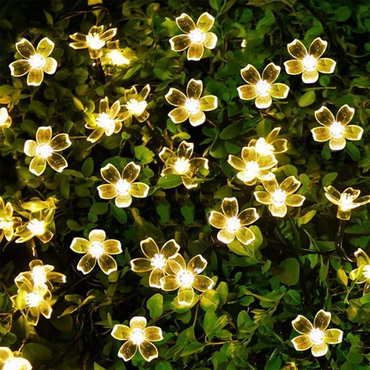 Tuch-much Solar Sakura Plastic Flower String Lights, 19.5Ft 30 Led Blossom Flower String Light Solar Power for Decorations [ Warm Yellow, Pack of 1] (B0CZLNB9PM) Amazon Price History, Amazon Price Tracker