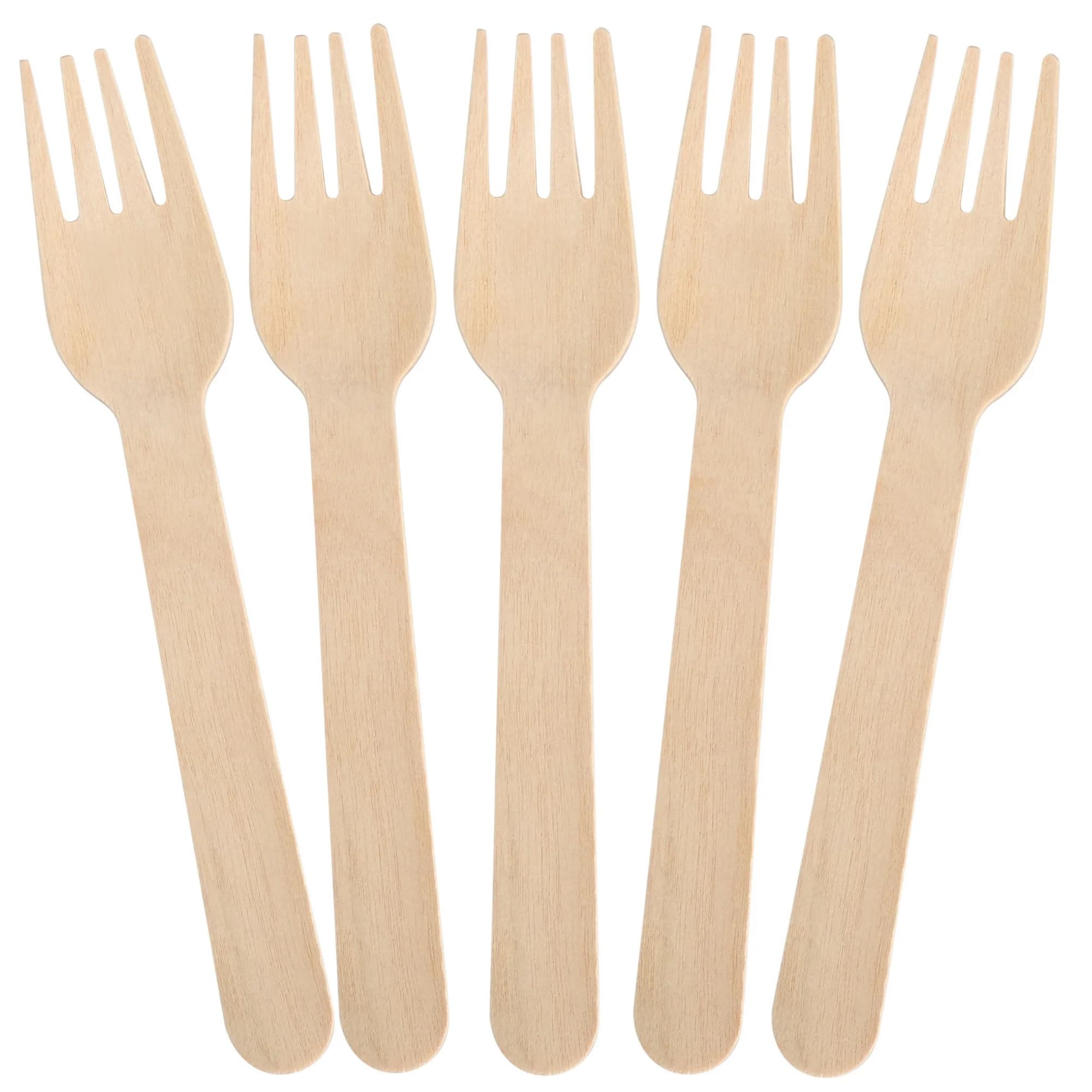 CaterCo Wooden Forks Cutlery 500 Forks - Eco-Friendly Biodegradable Birchwood Forks - Compostable Fork for Parties, Picnics, Camping, and Events (500 Forks)