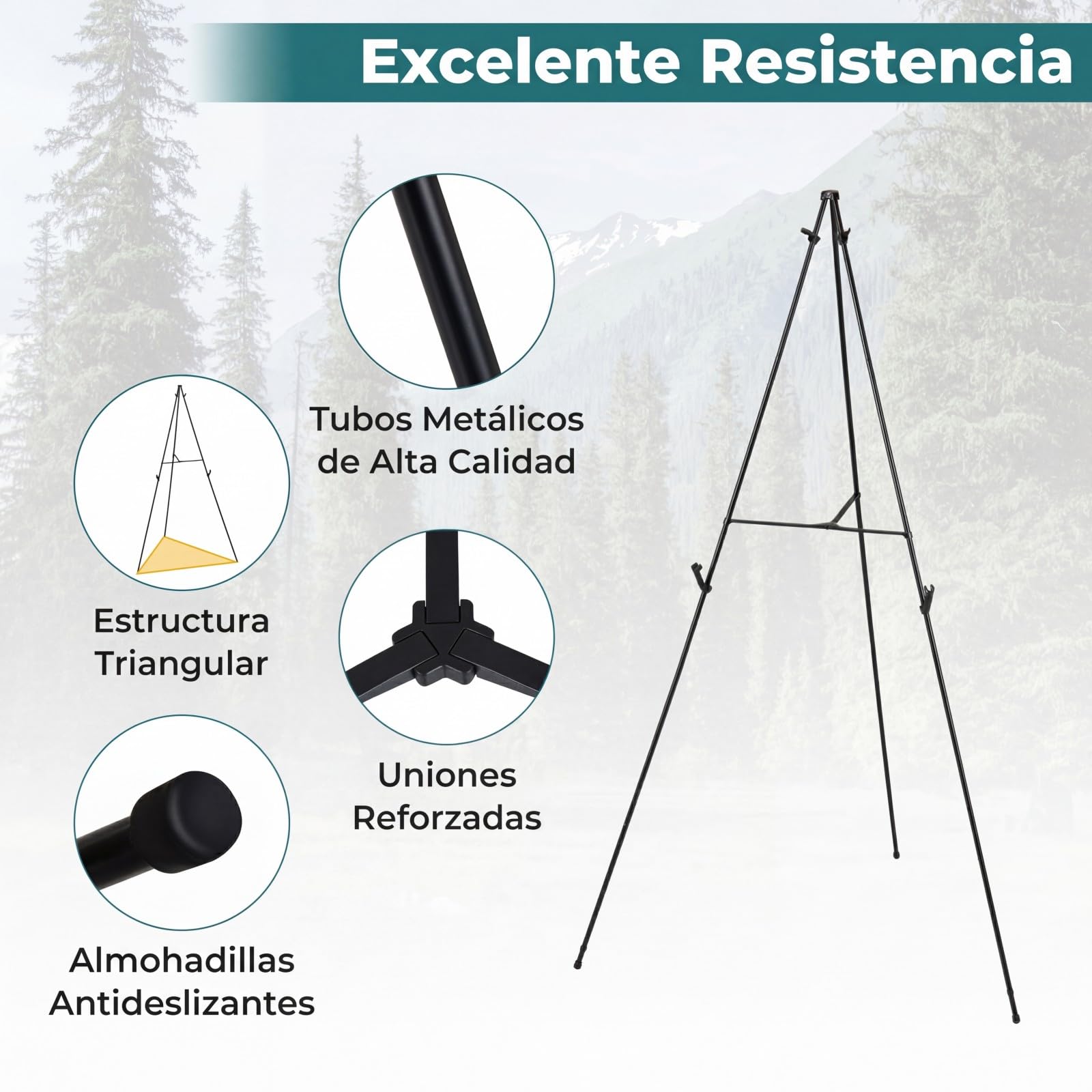 COSTWAY Juego de 6 Caballetes de Pintura, Caballete de Metal Plegable con Brazo Ajustable y Bloqueable, Bolsa de Transporte, Soporte para Lienzo para Exposición de Arte, Boda, 79 x 65 x 166 cm