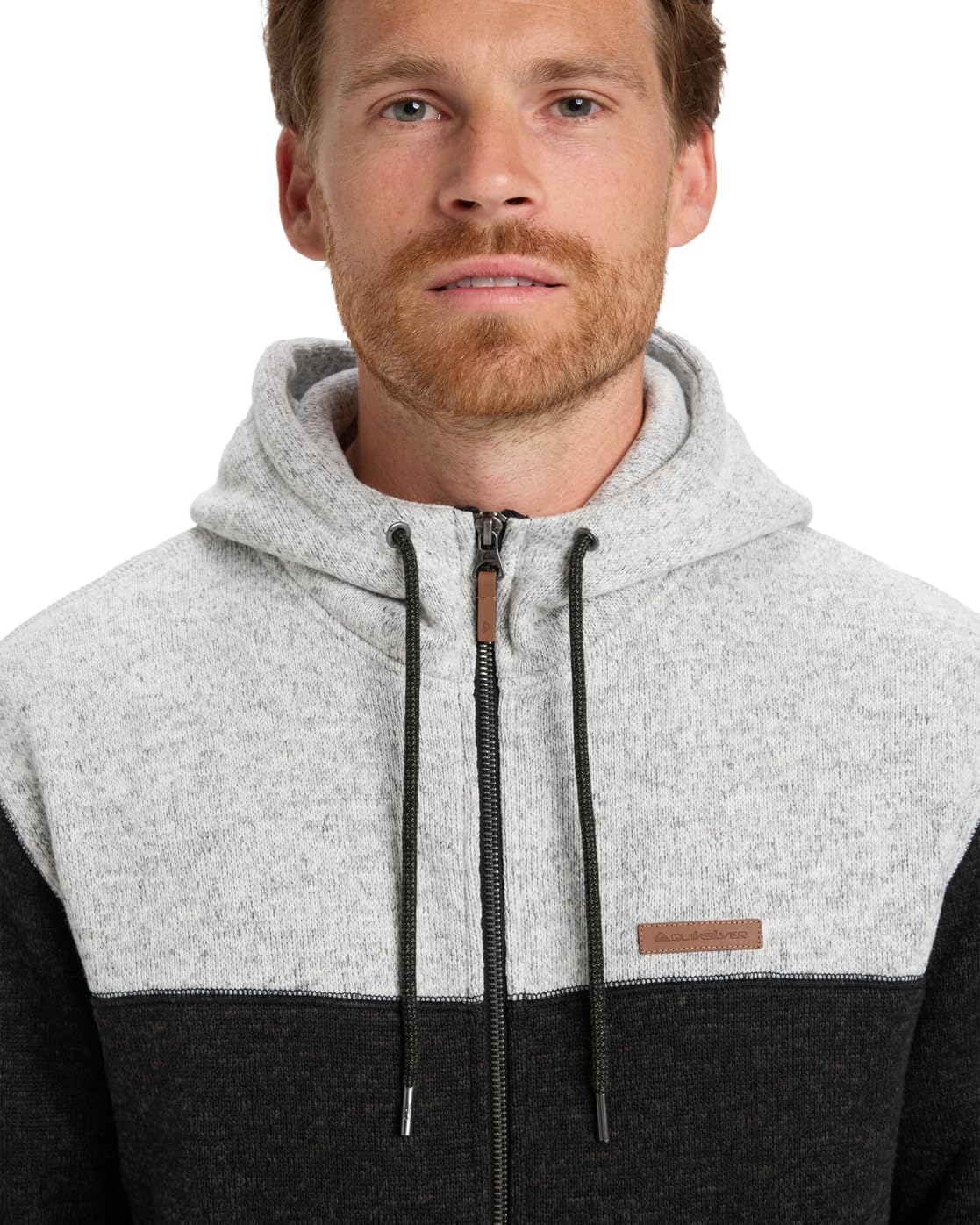 Quiksilver Keller Block Zip Sweter Polarowy Czarny L