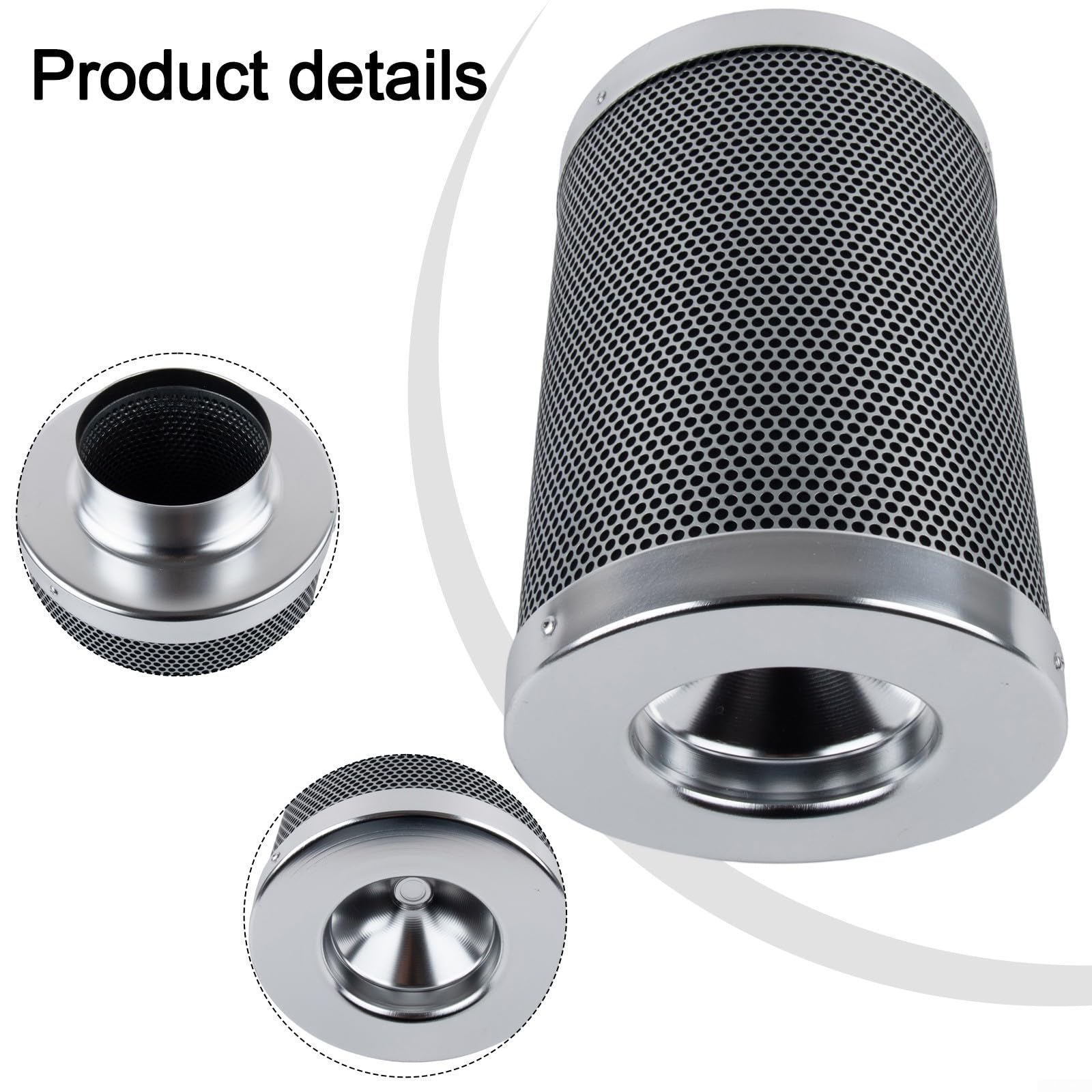 Filtro de carbón activado de 100 mm para control de olores, RC48 ligero con prefiltro para sistema de ventilación hidropónica, tienda de campaña, tubería de invernadero e interior (100 mm x 250 mm)
