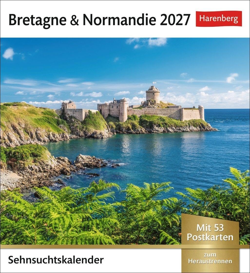 Bretagne & Normandie Sehnsuchtskalender 2027 - Wochenkalender mit 53 Postkarten: 53 Postkarten in einem Wochenkalender mit Urlaubsflair. ... Frankreich im Alltag. Auch zum Aufhängen