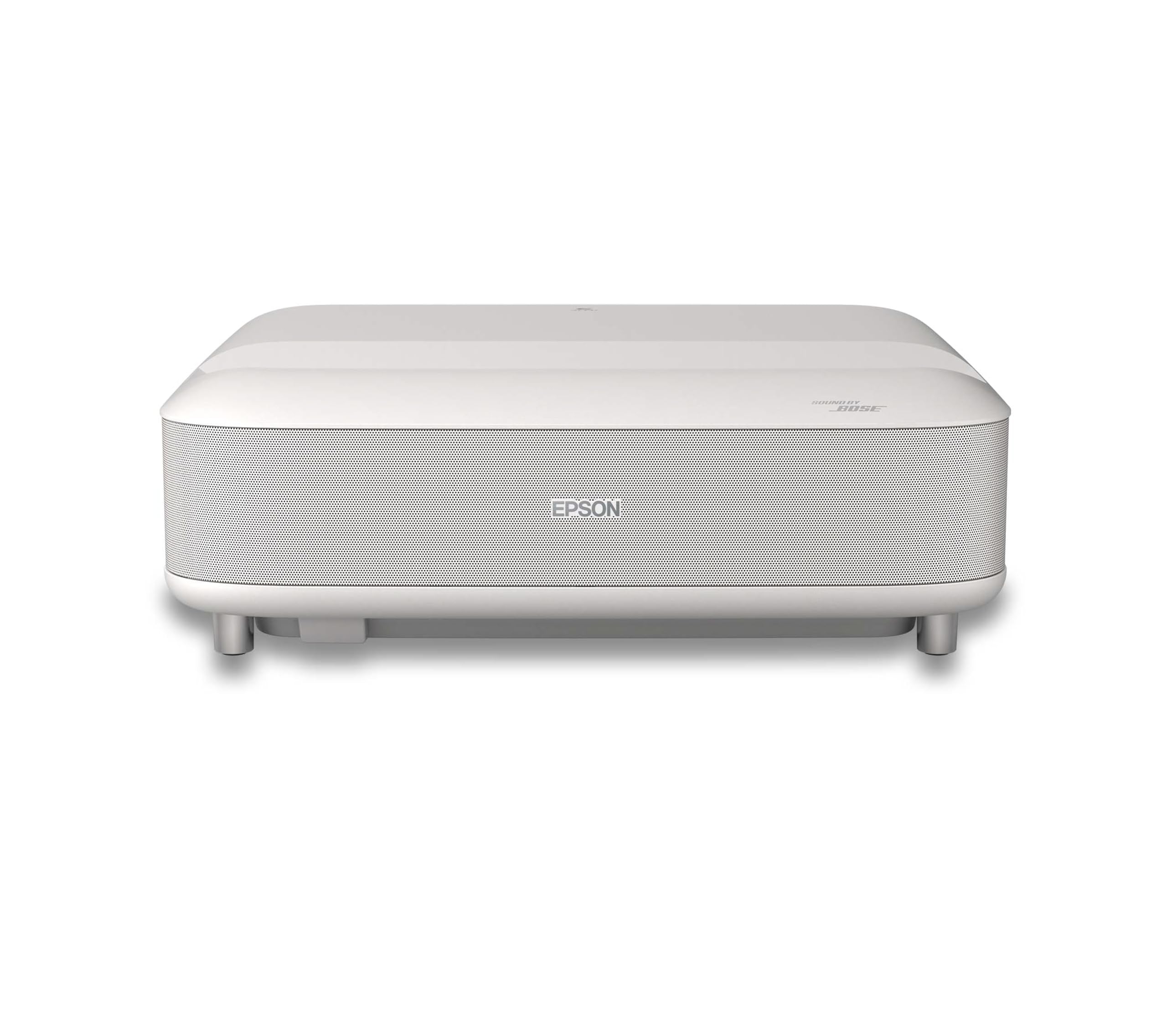 Epson Lifestudio Grand EH-LS670W | Proyector láser Smart TV de distancia ultracorta | 4K Pro‑UHD | 3600 lúmenes | Imágenes con IA | Sound by Bose | Google TV | Hasta 120″ | Garantía de 5 años | Blanco