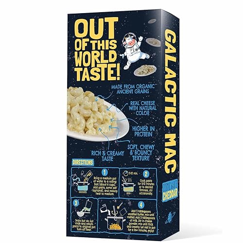 Miniatura 2 de Cena de macarrones y queso sin gluten, pasta orgánica de quinua, macarrones y queso sin gluten, sin maíz, granos antiguos, queso natural real, sin