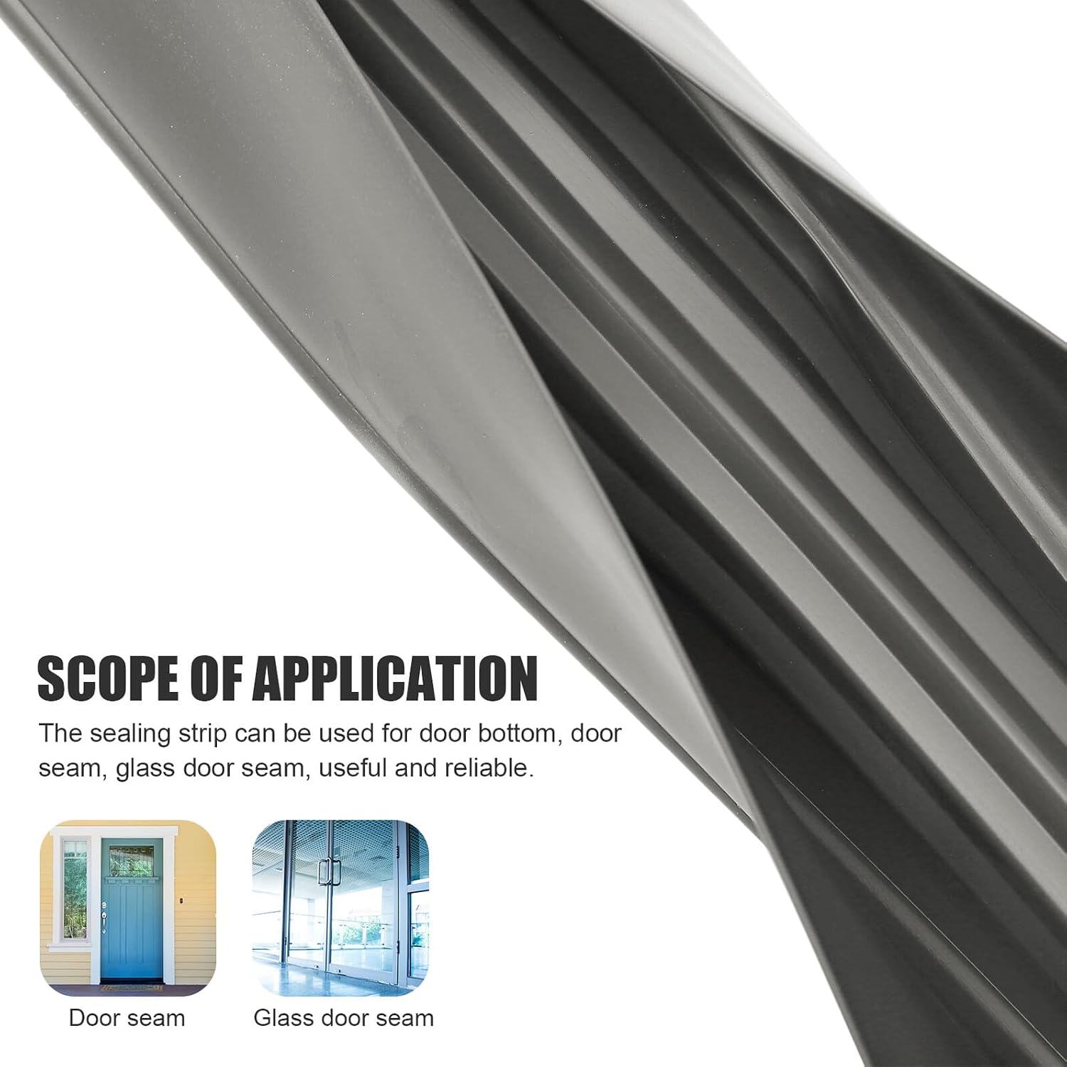 Windproof Door Bottom Draft Stopper Strip Multifunctional Noise Blocker for Bedroom Energy-Saving Seal with Scratch-Resistant Texture Suitable for Carpet Tile Floors