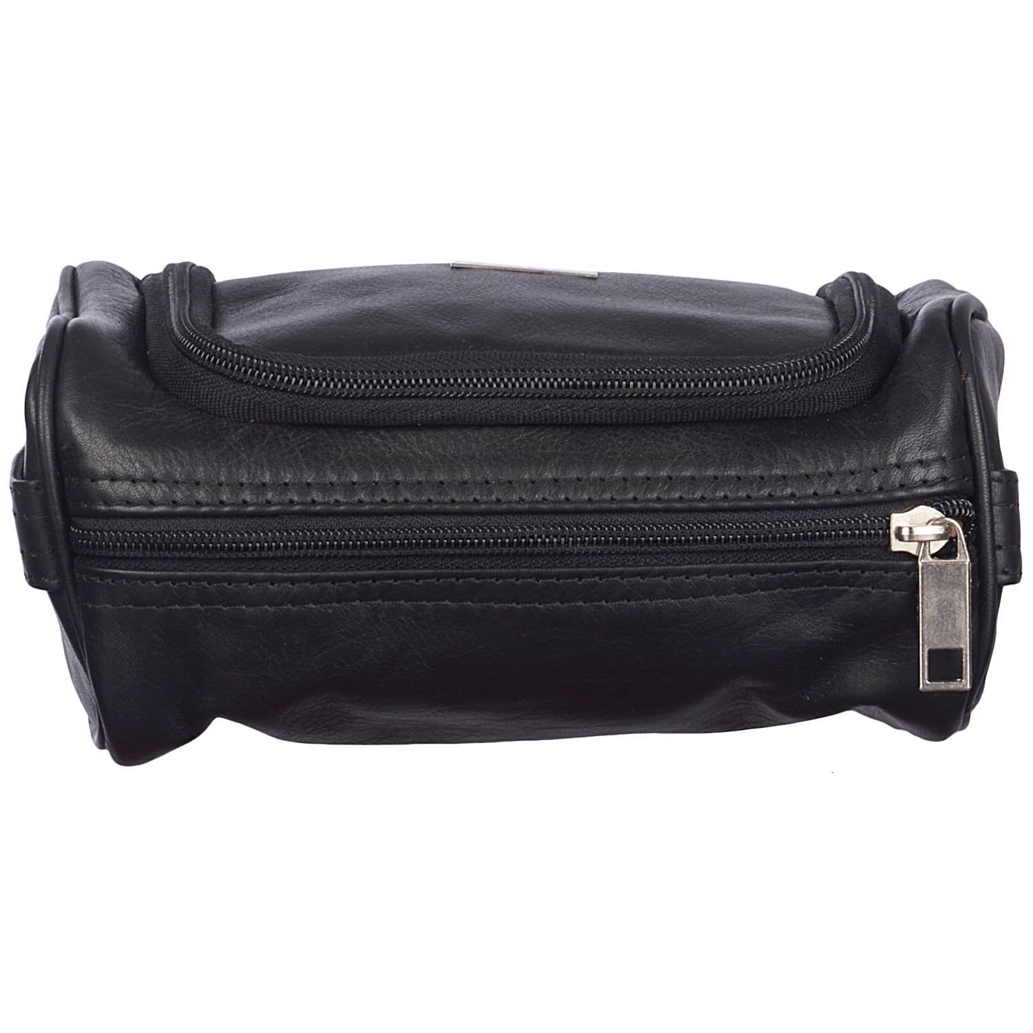 Genuine Leather Black Toiletry Bag with/ extra Comparment /Travel Purpose-image-27
