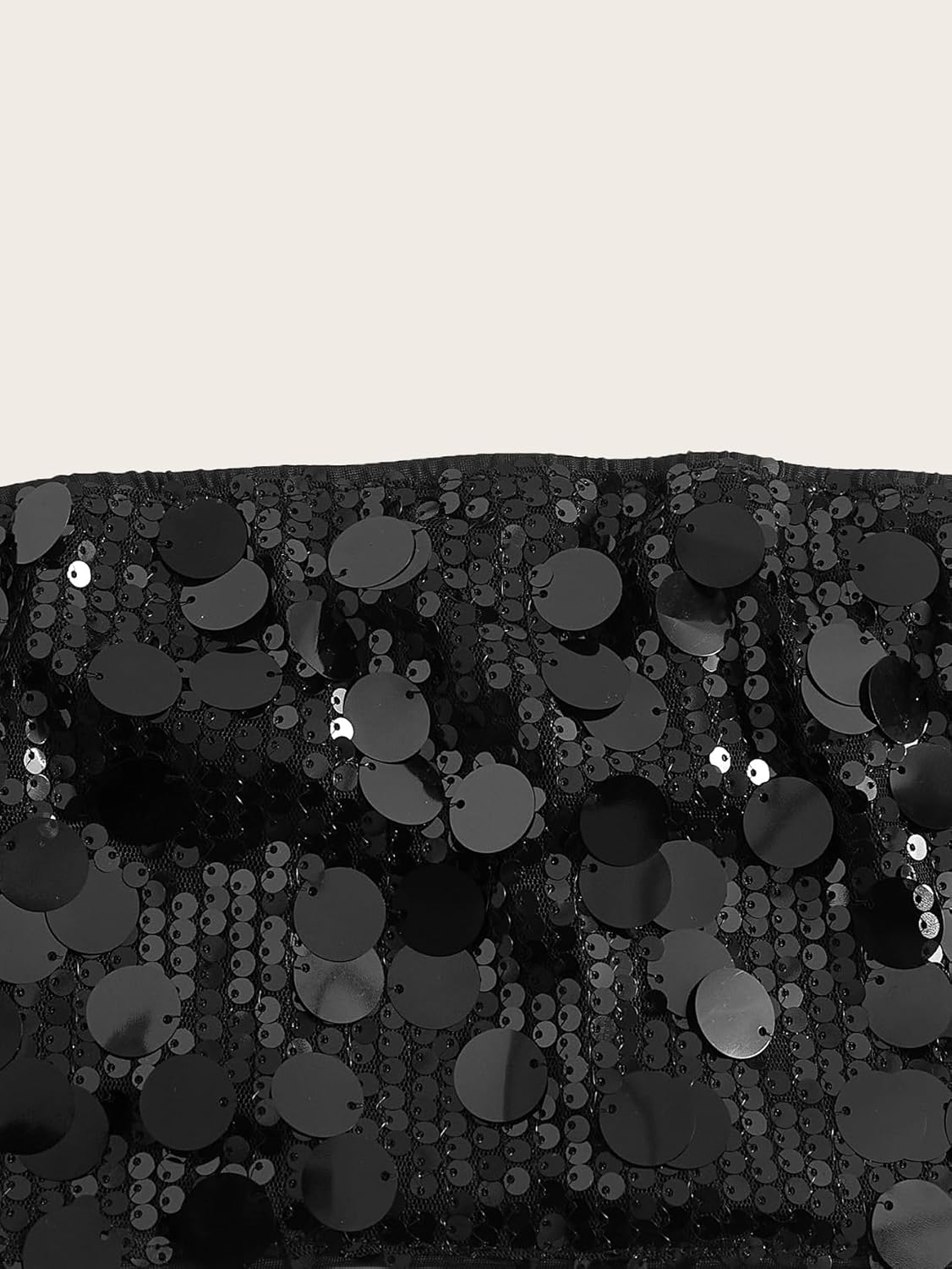 Women's Sequin Glitter Crop Tube Top Y2k Strapless Backless Fitted Club Rave Tops Night Out Outfit - Image 3