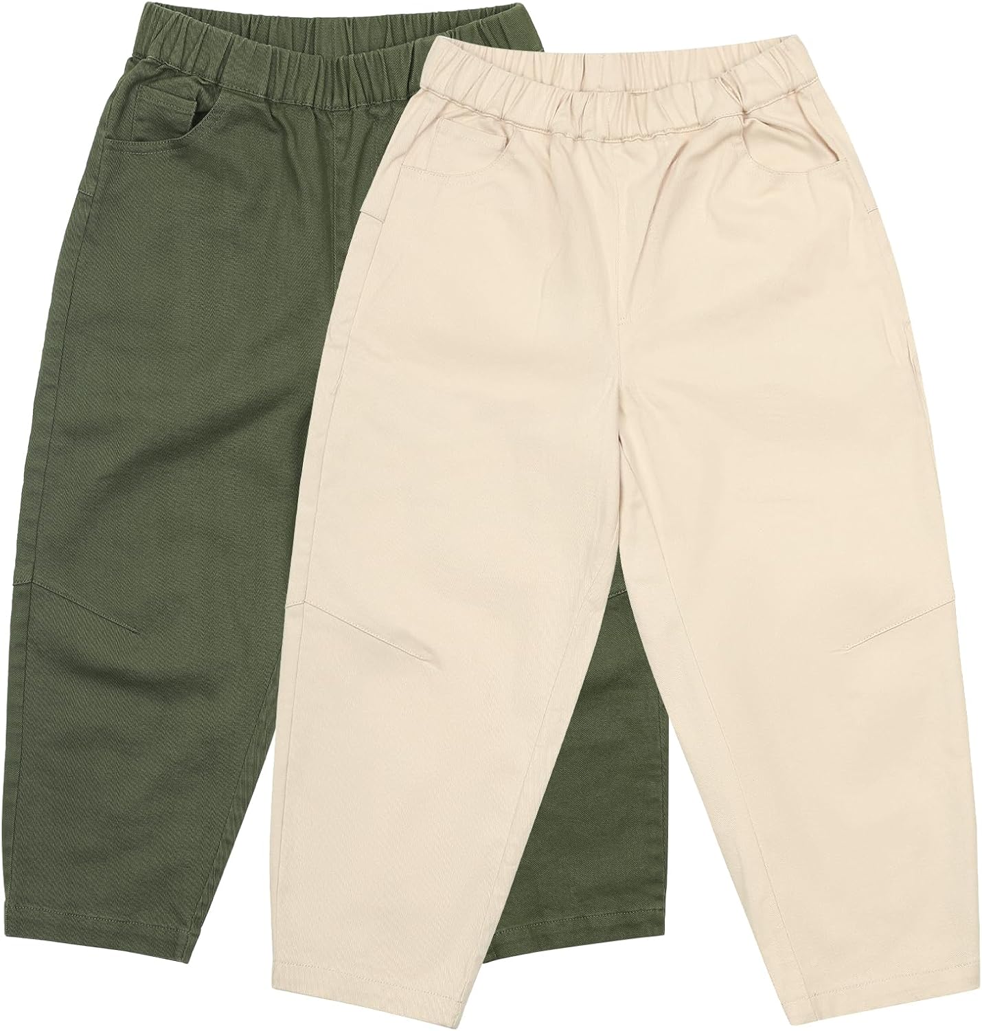 Erasers&pencils Boys 2 Pack Pull on Cargo Pants Athletic Workout Pants with Pocket Casual Uniform 100% Cotton Party for Kids Erasers&pencils Boys 2 Pack Pull on Cargo Pants Athletic Workout Pants with Pocket Casual Uniform 100% Cotton Party for Kids