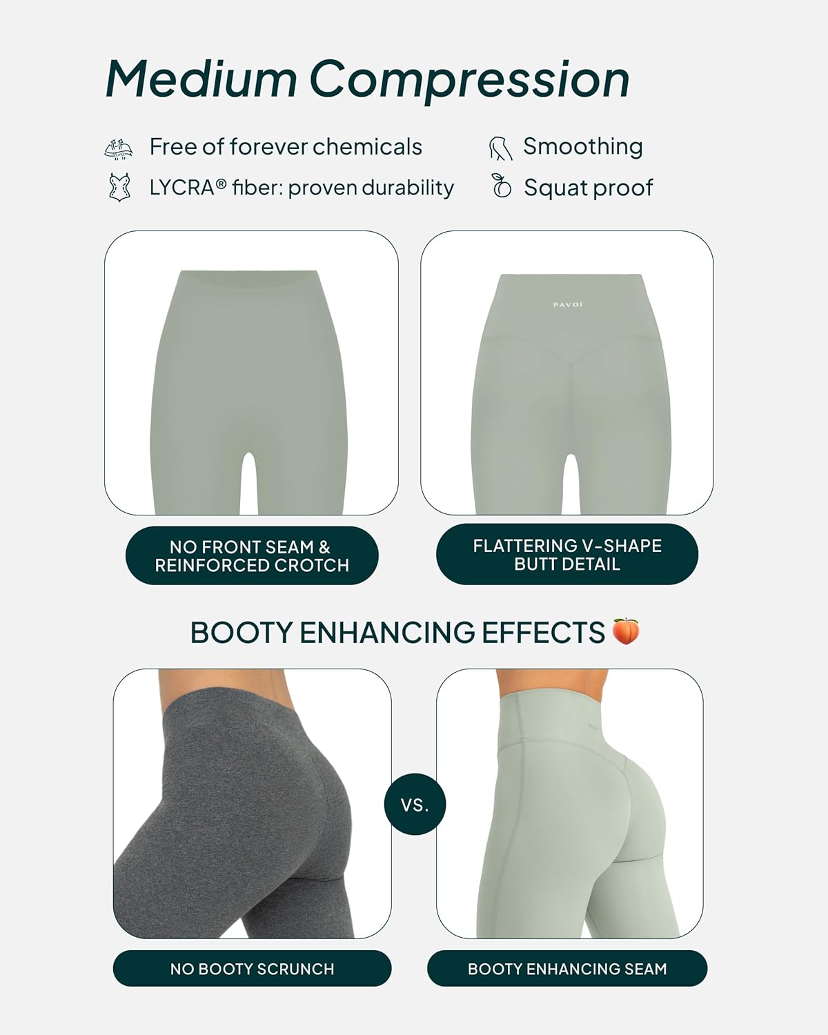 PAVOI ACTIVE Buttery Soft Workout Leggings for Women - High Waisted No Front Seam Gym Leggings Yoga Pants - FlexFlow - Image 6