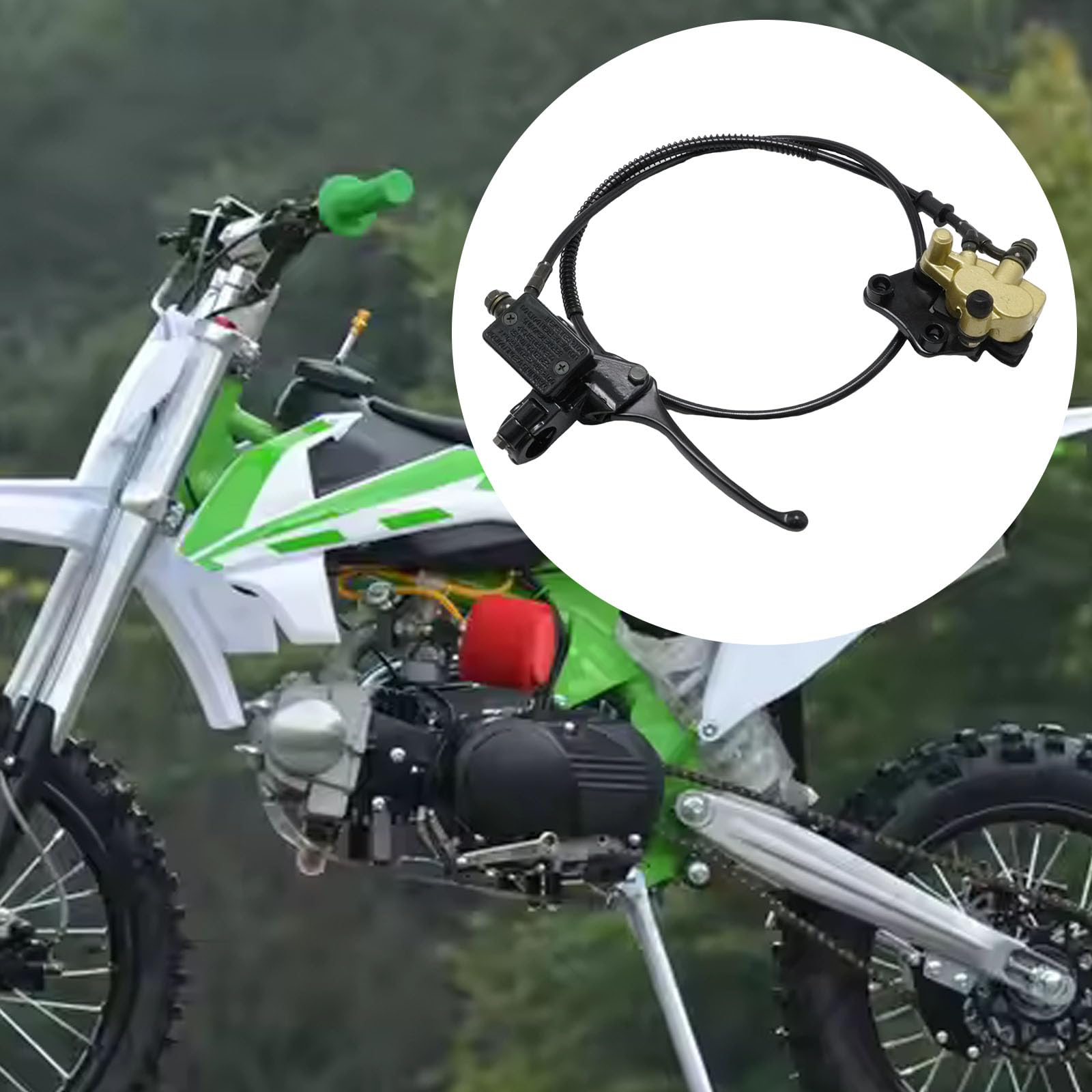 Vordere Scheibenbremse Hauptbremszylinder Bremssattel Mit Bremsbelägen Ersatz Für 50cc-150cc Dirtbike Pitbike