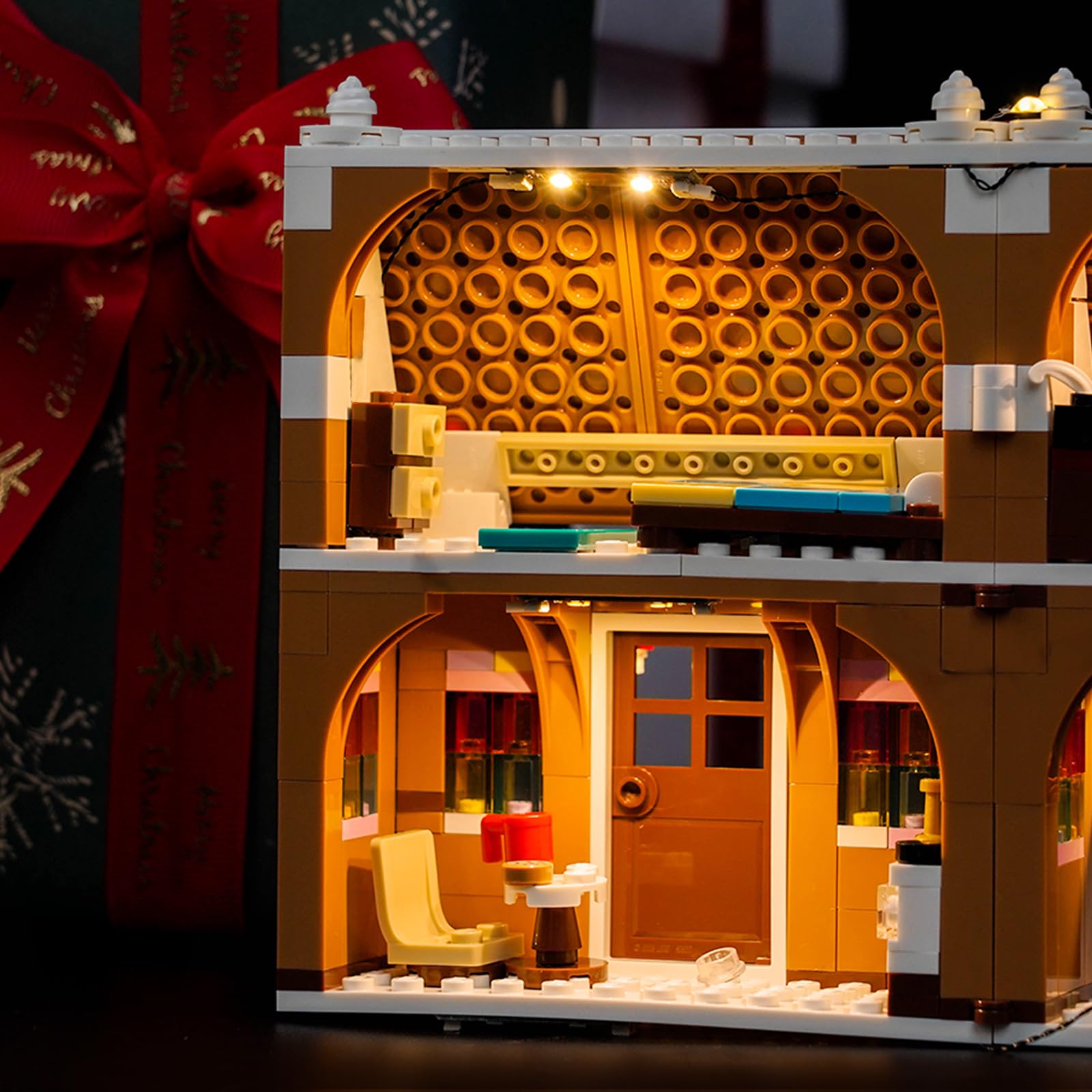 LocoLee RC Led Light Set Compatible with Lego 40809 Festive Gingerbread House Led Decoration Lighting Kit Compatible with Lego 40809 Building Blocks Model,Only Lights Set,No Model - Image 4