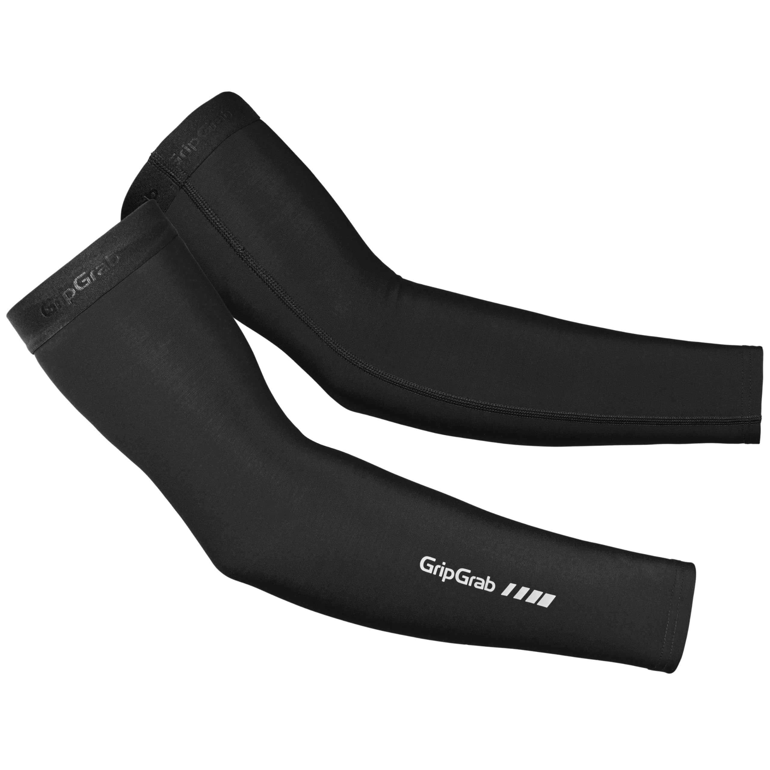 Gripgrab Unisex Black Pacr Pacr Winter Cycling Arm Warmers Thermal Cold Weather Road Gravel Mountain Bike Arm Sleeves Warm Fleece Anti-Slip